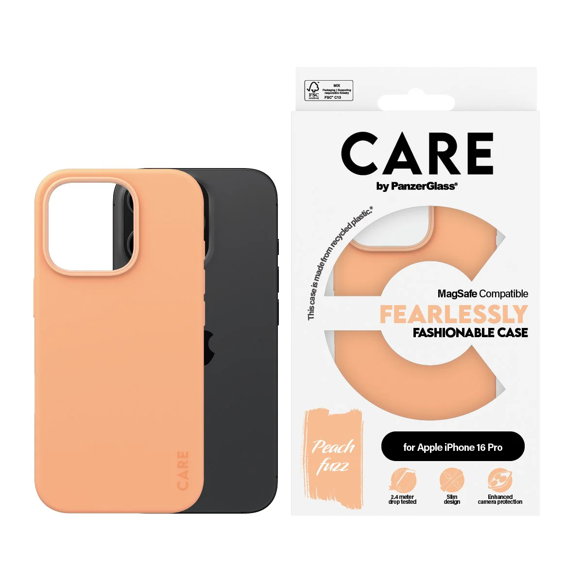 CARE™ by PanzerGlass® Case Peachy w. MagSafe iPhone 16 Pro - Image 2