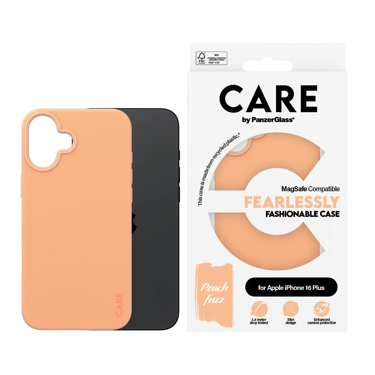 CARE™ by PanzerGlass® Case Peachy w. MagSafe iPhone 16 Plus - Image 2