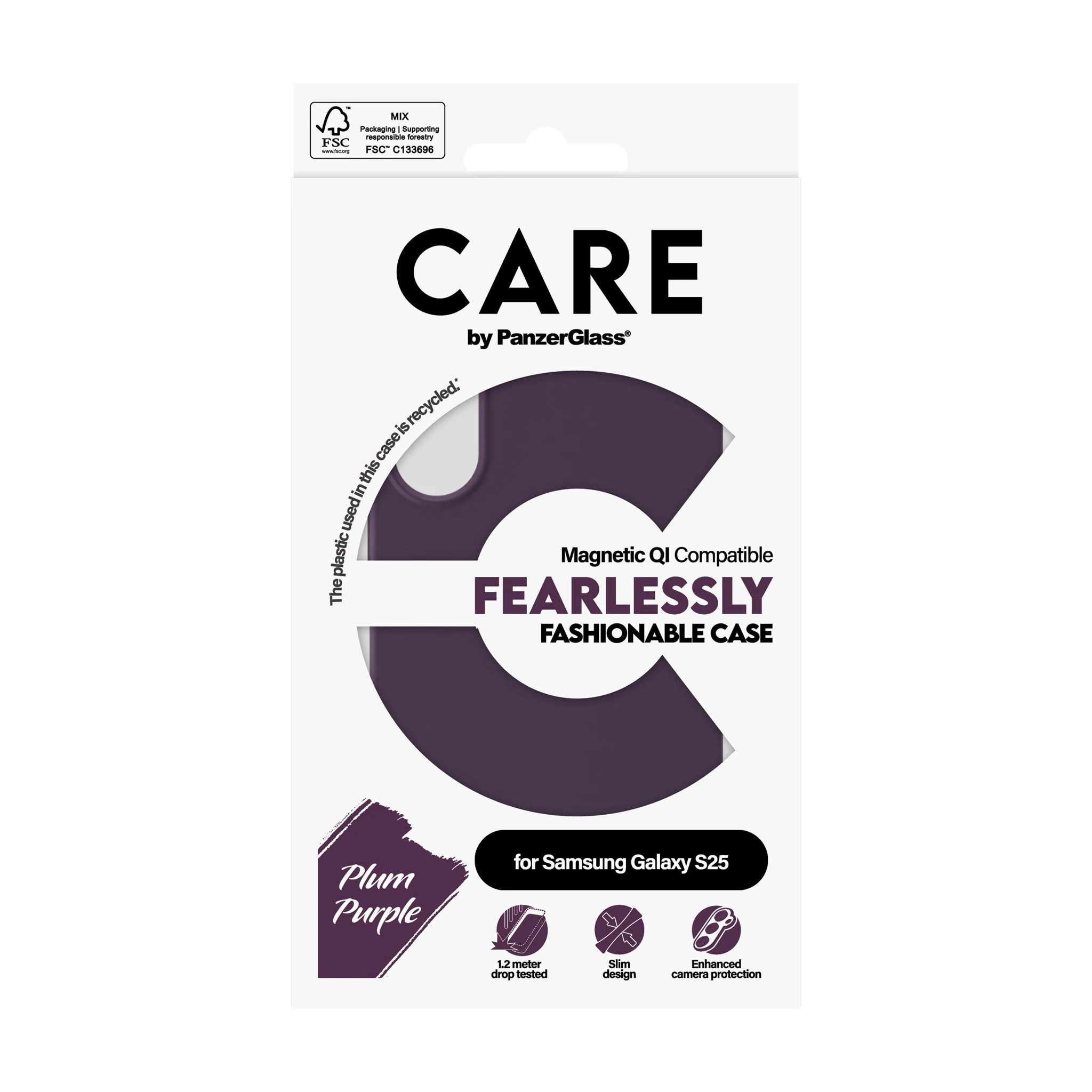 CARE⢠by PanzerGlass® Case Plum Purple Samsung Galaxy S25 - Image 3