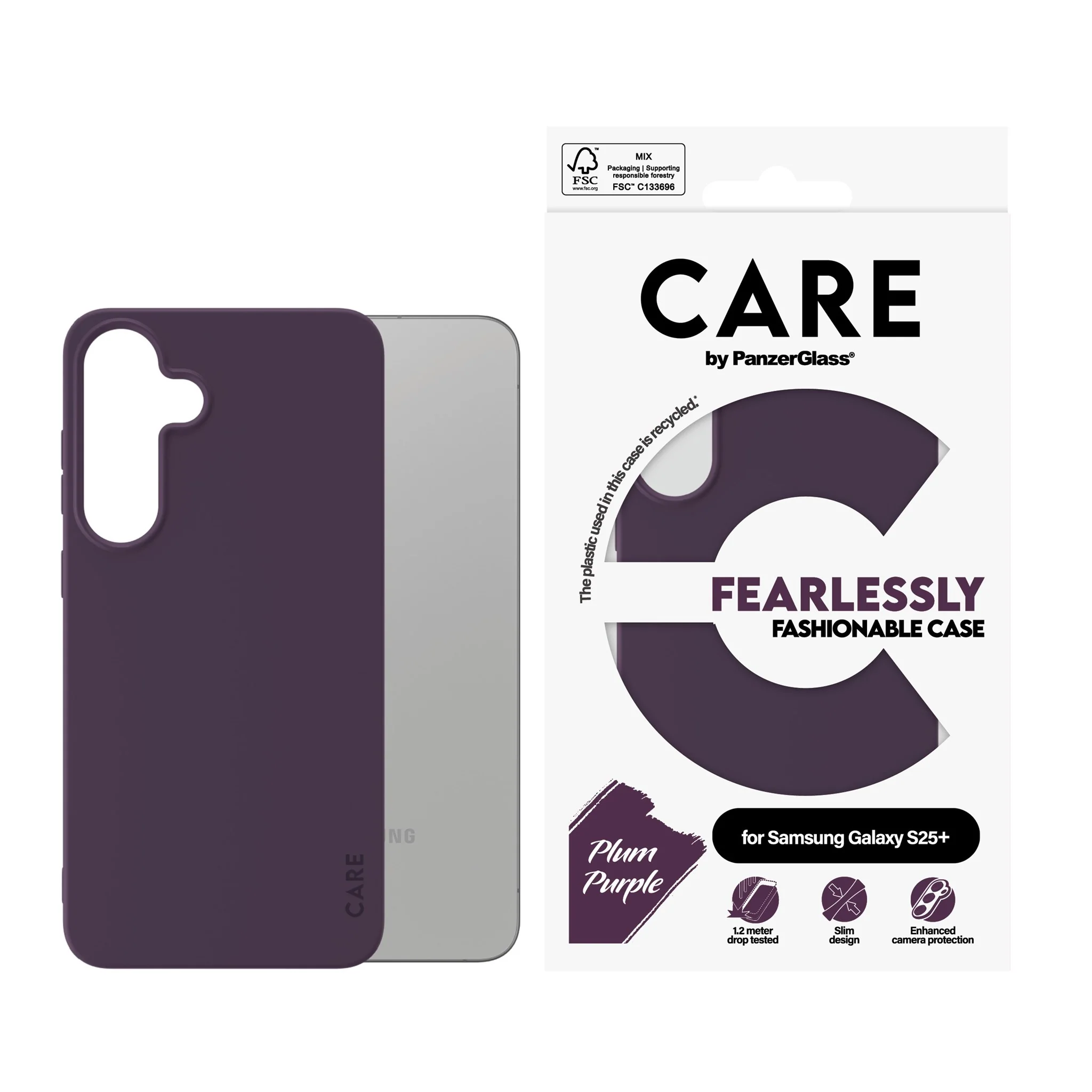 CARE⢠by PanzerGlass® Case Plum Purple Samsung Galaxy S25+ - Image 2
