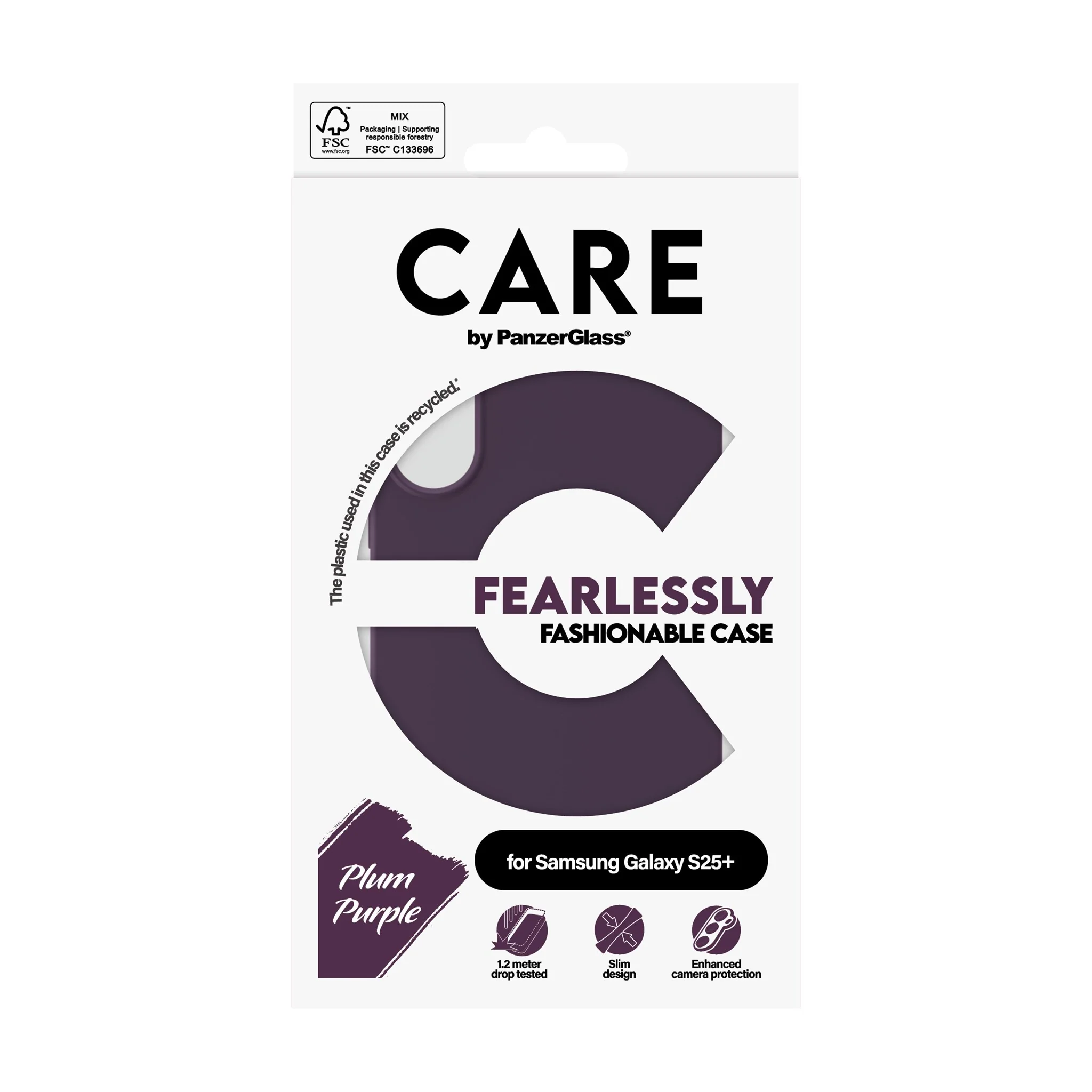CARE⢠by PanzerGlass® Case Plum Purple Samsung Galaxy S25+ - Image 3