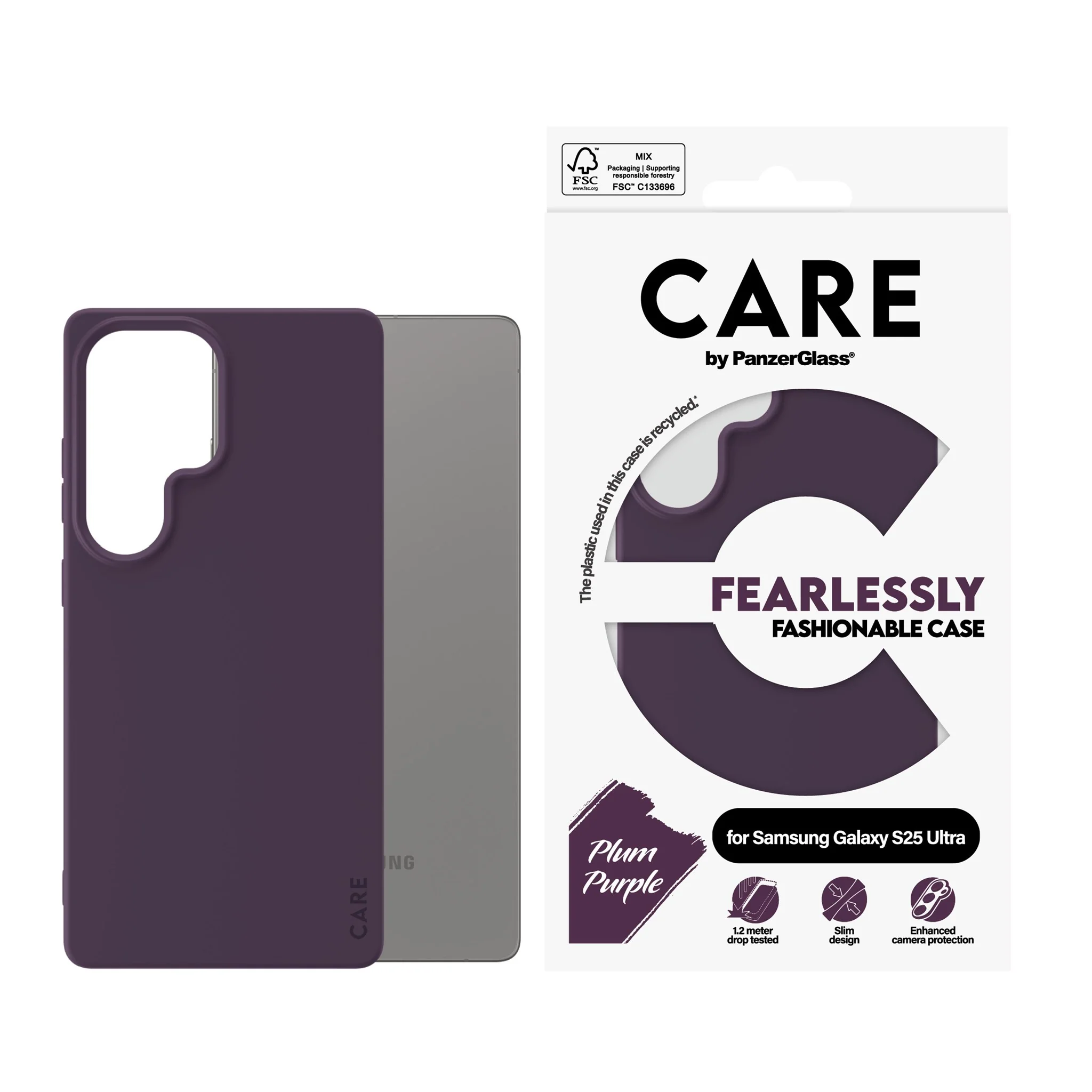 CARE⢠by PanzerGlass® Case Plum Purple Samsung Galaxy S25 Ultra - Image 2