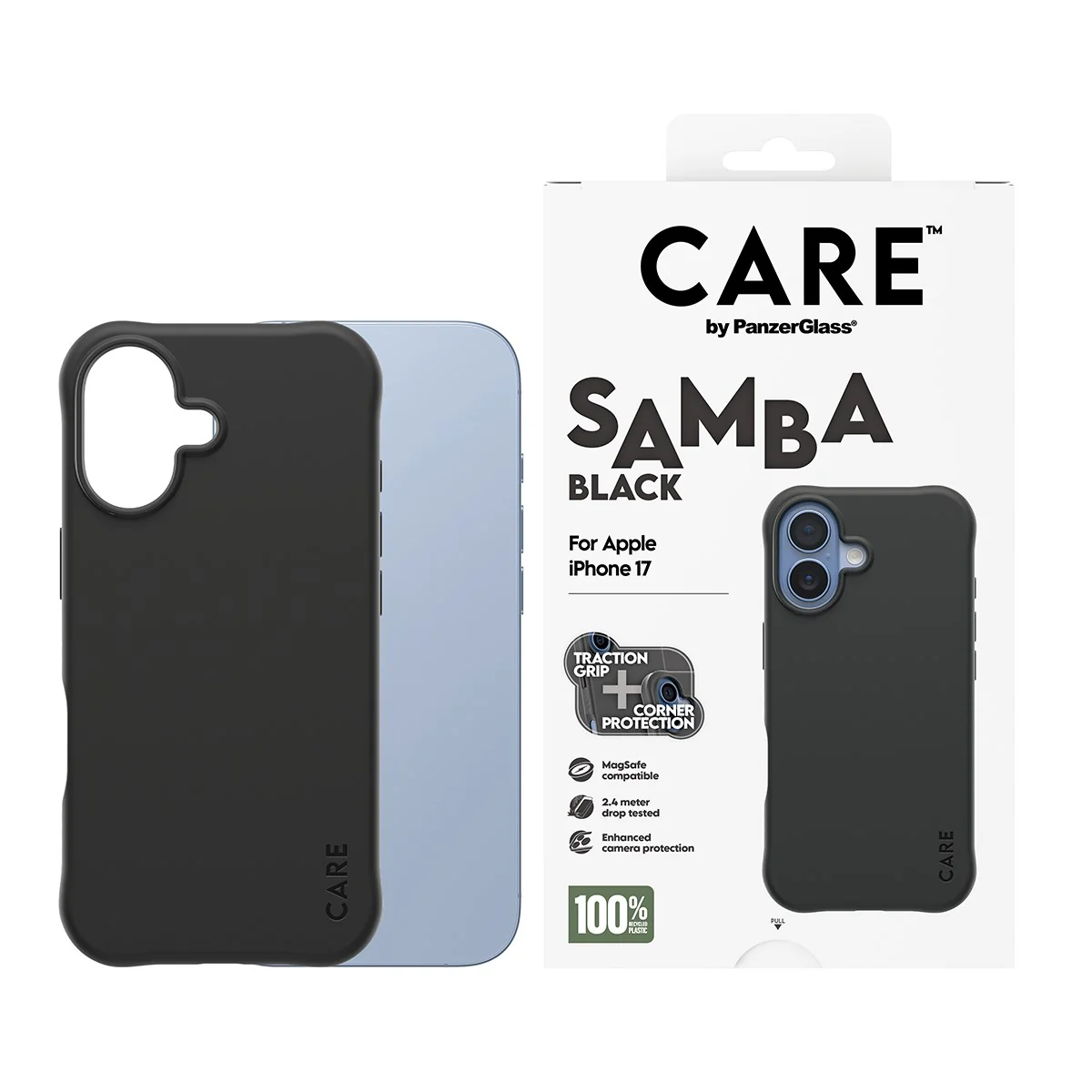 CARE™ by PanzerGlass® Samba Case Black w. MagSafe iPhone 17 - Image 2