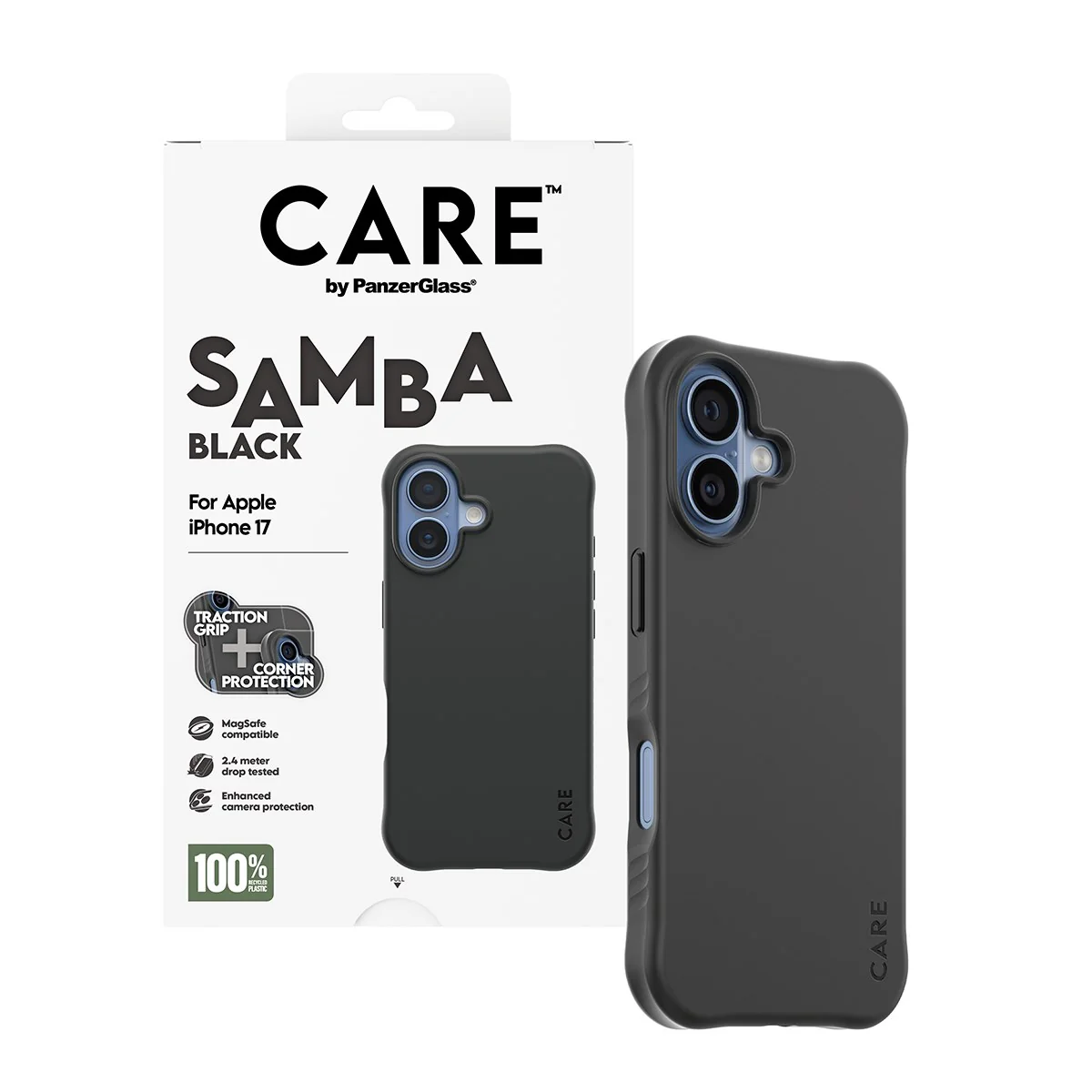 CARE™ by PanzerGlass® Samba Case Black w. MagSafe iPhone 17 - Image 5