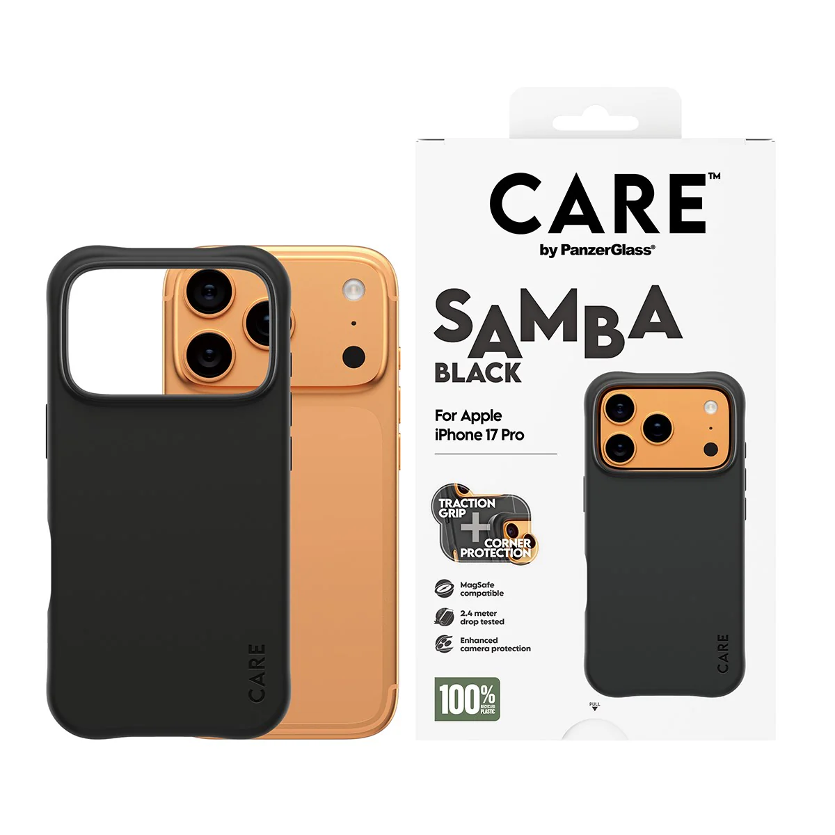 CARE™ by PanzerGlass® Samba Case Black w. MagSafe iPhone 17 Pro - Image 2