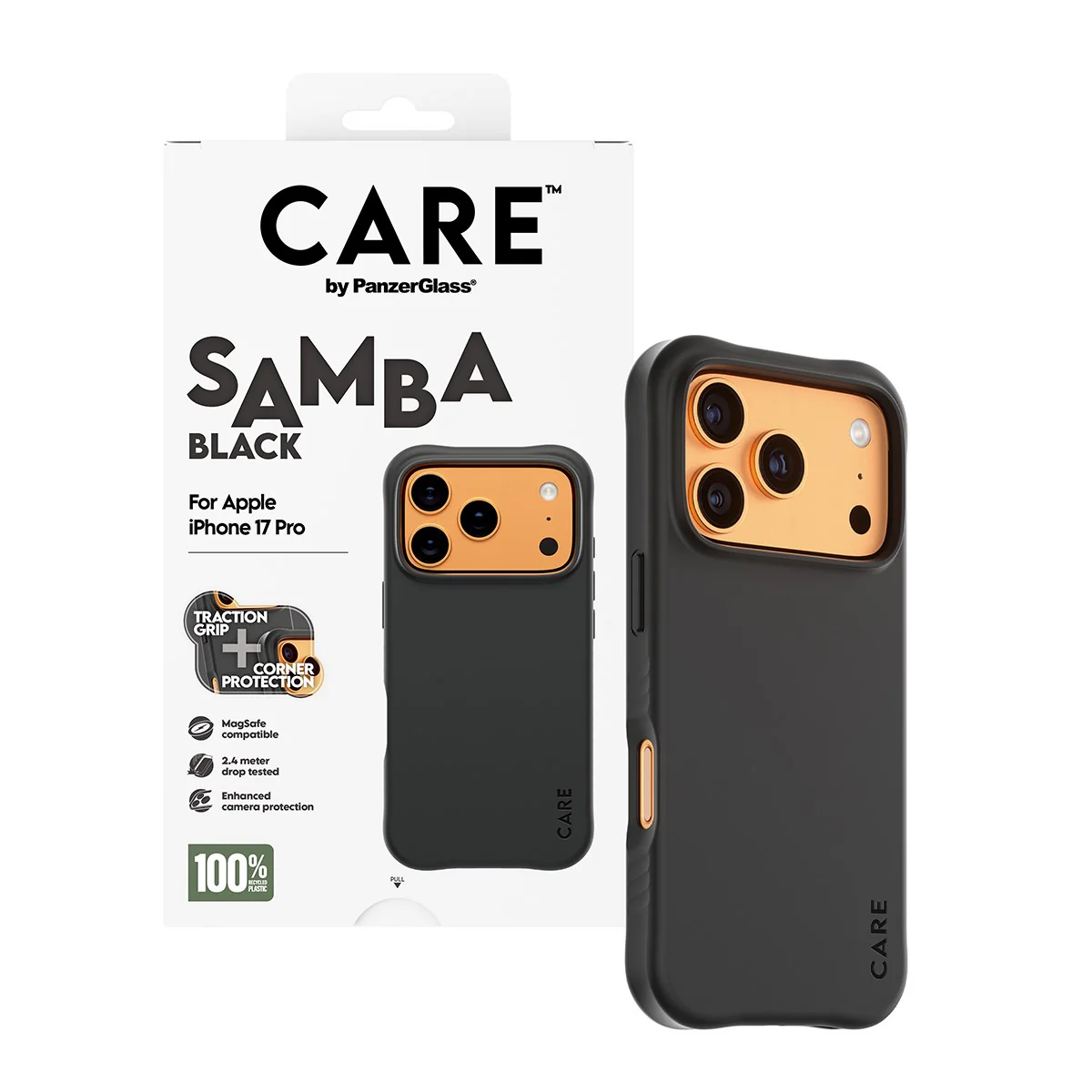 CARE™ by PanzerGlass® Samba Case Black w. MagSafe iPhone 17 Pro - Image 5