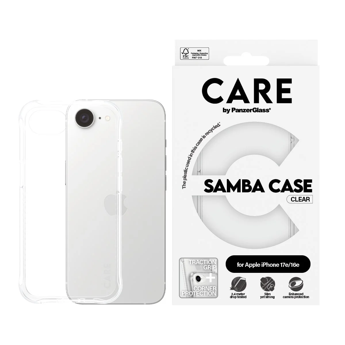 CARE™ by PanzerGlass® Samba Case Transparent iPhone 17e | 16e - Image 2