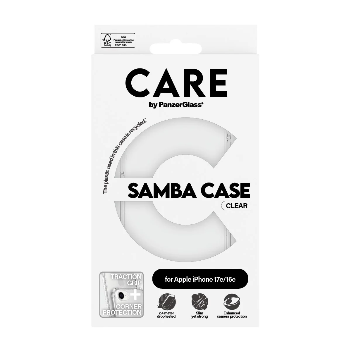 CARE™ by PanzerGlass® Samba Case Transparent iPhone 17e | 16e - Image 3