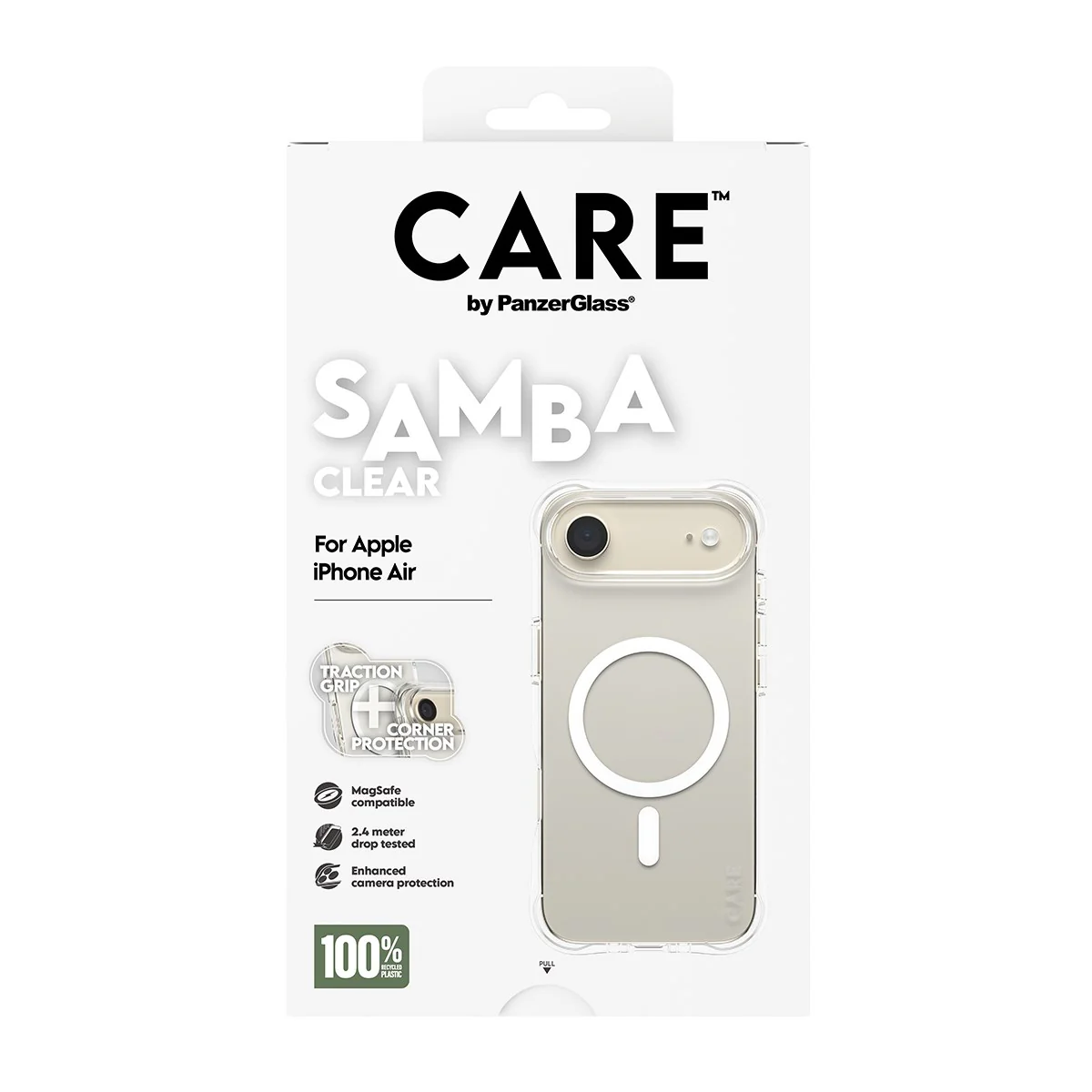 CARE™ by PanzerGlass® Samba Case Transparent w. White MagSafe iPhone Air - Image 3