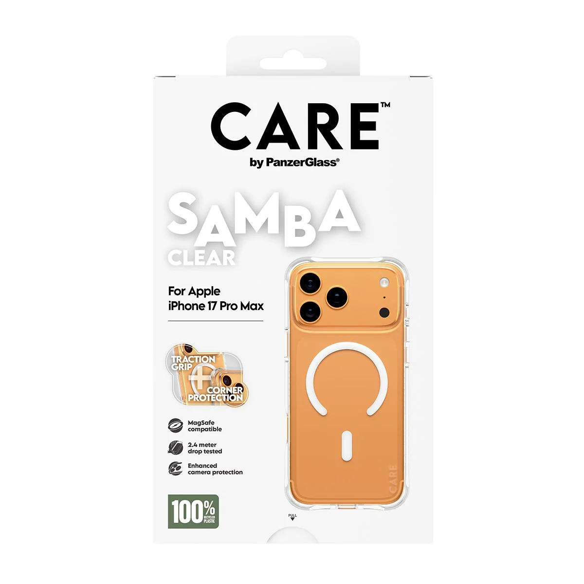 CARE™ by PanzerGlass® Samba Case Transparent w. White MagSafe iPhone 17 Pro Max - Image 3