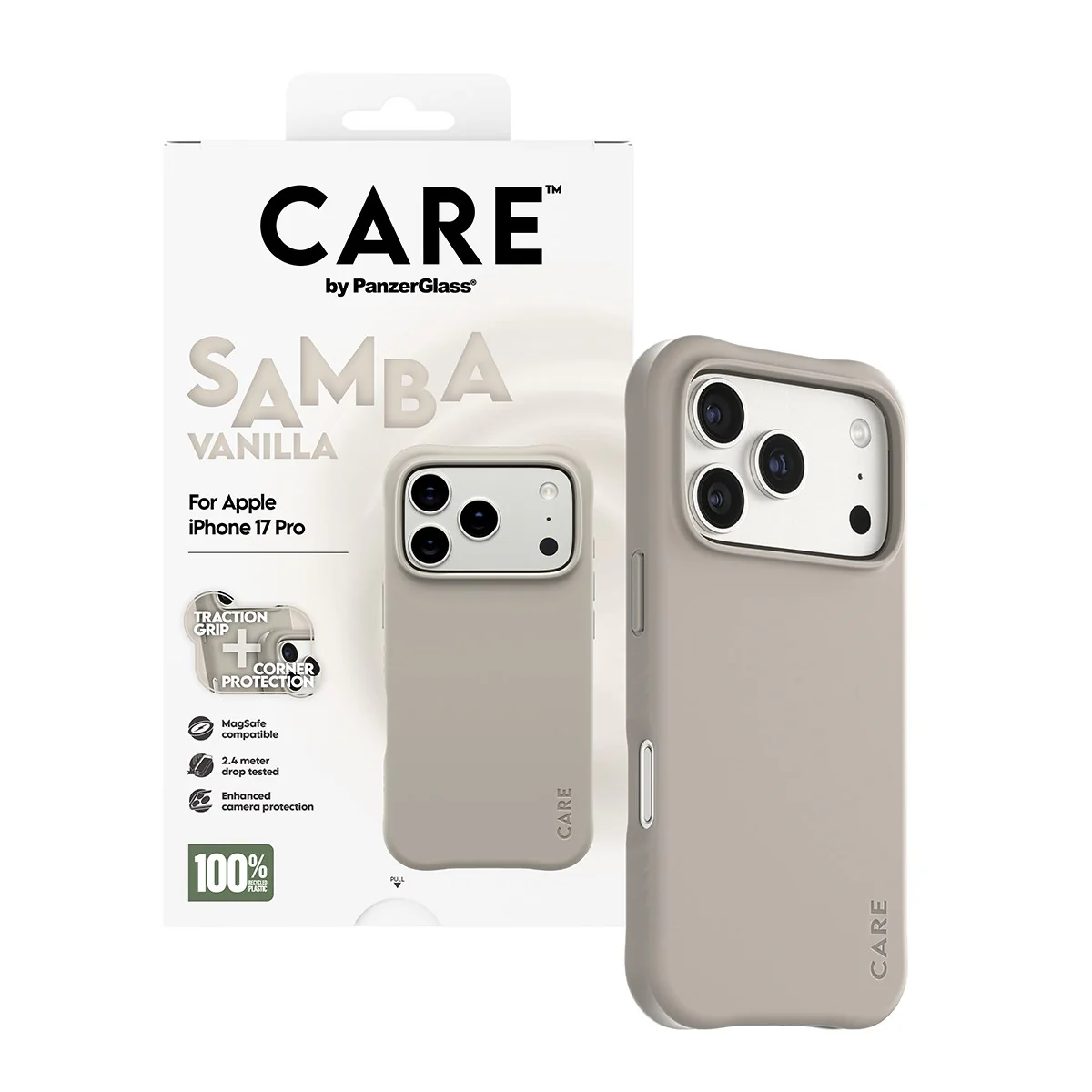 CARE™ by PanzerGlass® Samba Case Vanilla w. MagSafe iPhone 17 Pro - Image 5