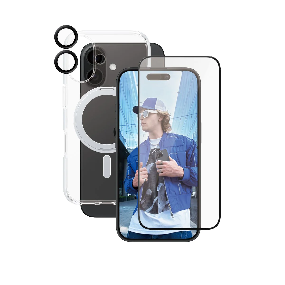 CARE⢠by PanzerGlass® 3-in-1 Ceramic Bundle iPhone 16