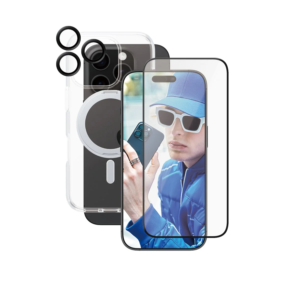 CARE™ by PanzerGlass® 3-in-1 Ceramic Bundle iPhone 16 Pro