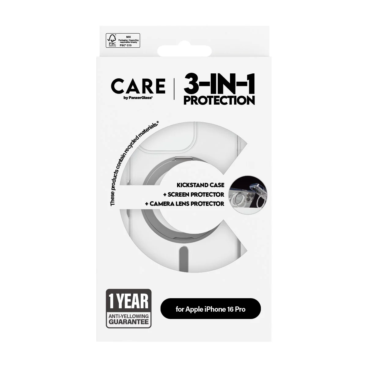CARE™ by PanzerGlass® 3-in-1 Ceramic Bundle iPhone 16 Pro - Image 3