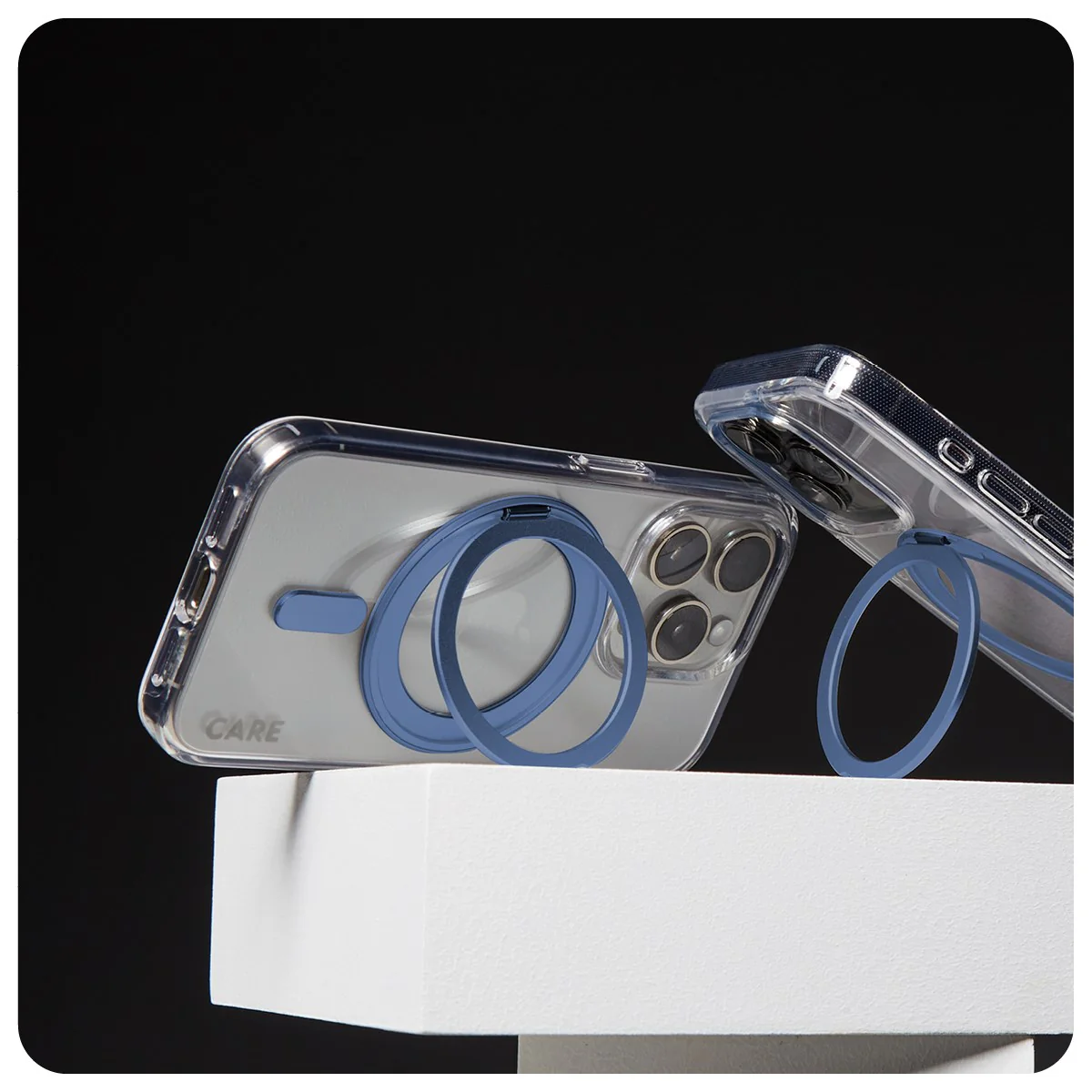 CARE⢠by PanzerGlass® Case Transparent w. Blue Kickstand & MagSafe iPhone 16 Pro - Image 5