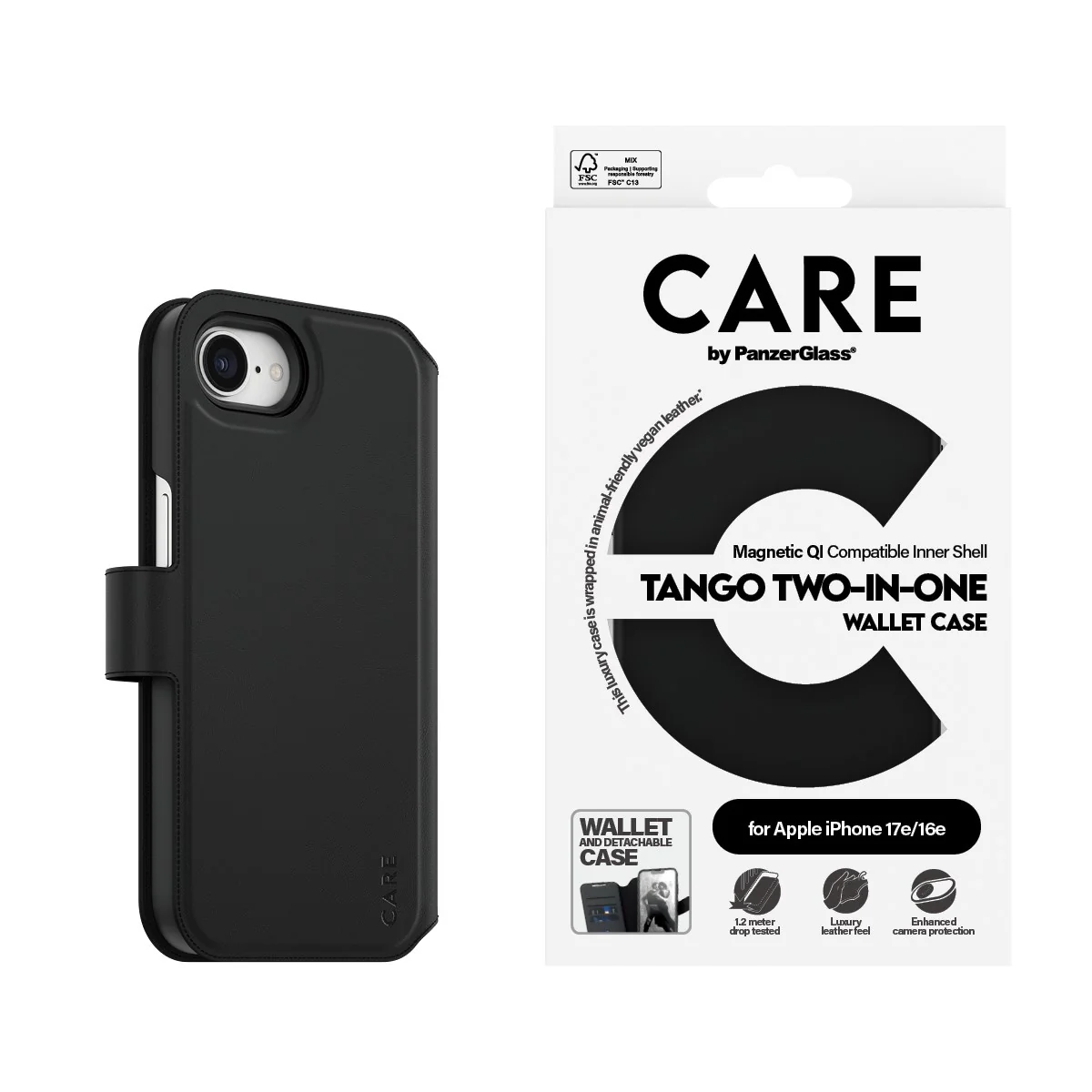 CARE™ by PanzerGlass® Tango 2-in-1 Wallet Case w. Qi iPhone 17e | 16e - Image 3
