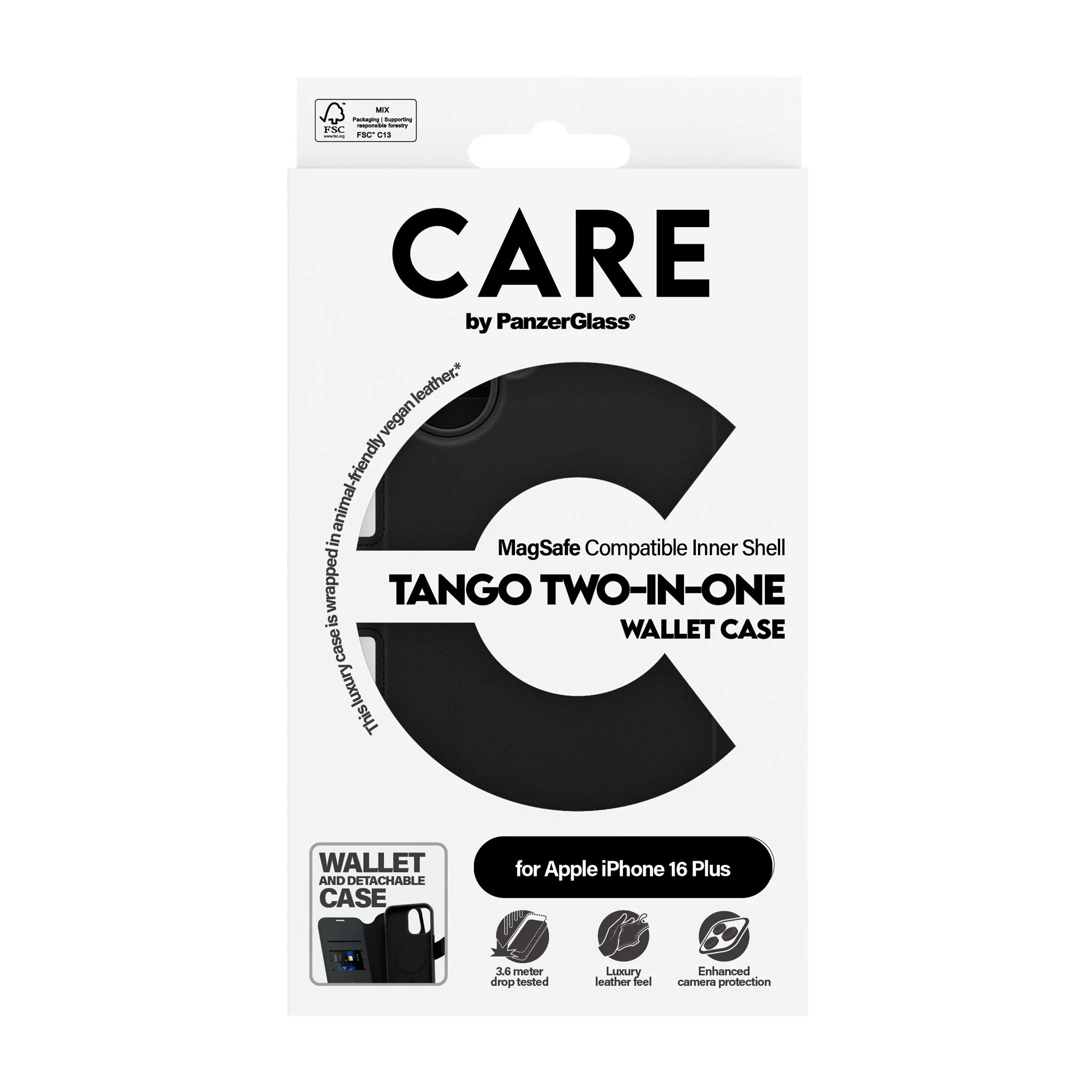 CARE™ by PanzerGlass® Tango 2-in-1 Wallet Case w. MagSafe iPhone 16 Plus - Image 3