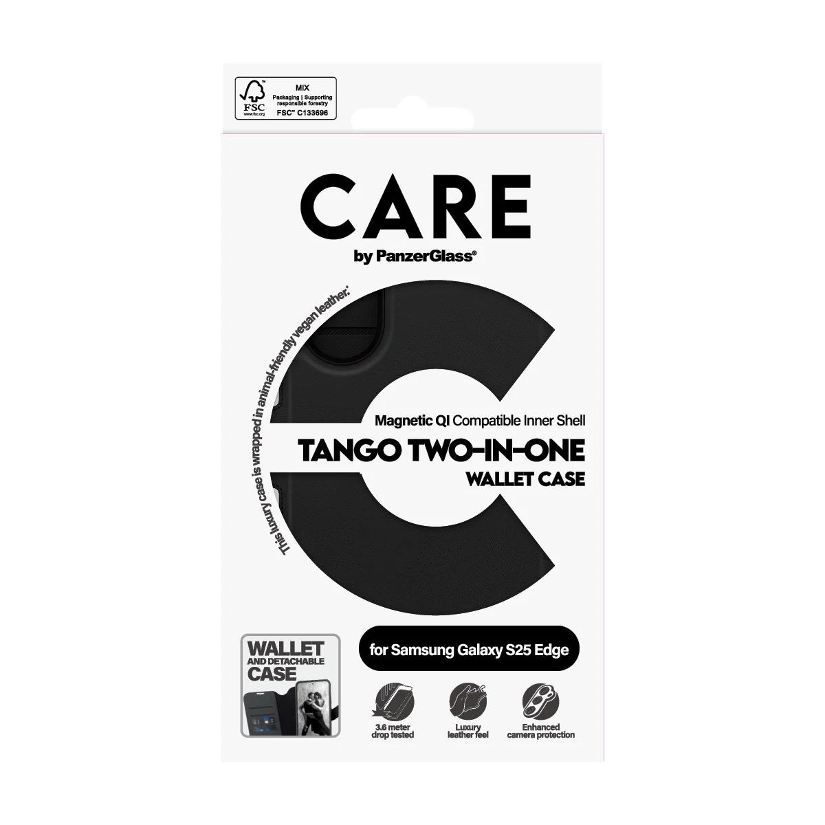 CARE⢠by PanzerGlass® Tango 2-in-1 Wallet Case w. Qi-Compatible Samsung S25 Edge - Image 4