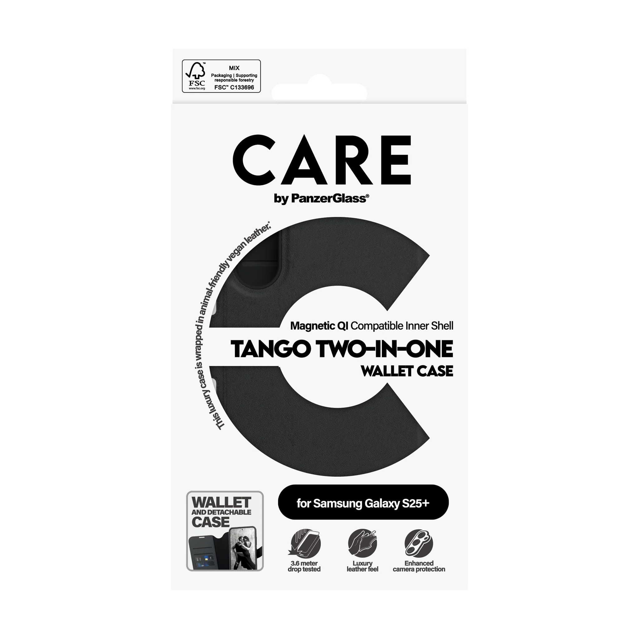 CARE™ by PanzerGlass® Tango 2-in-1 Wallet Case w. Qi Compatible Samsung Galaxy S25+ - Image 4
