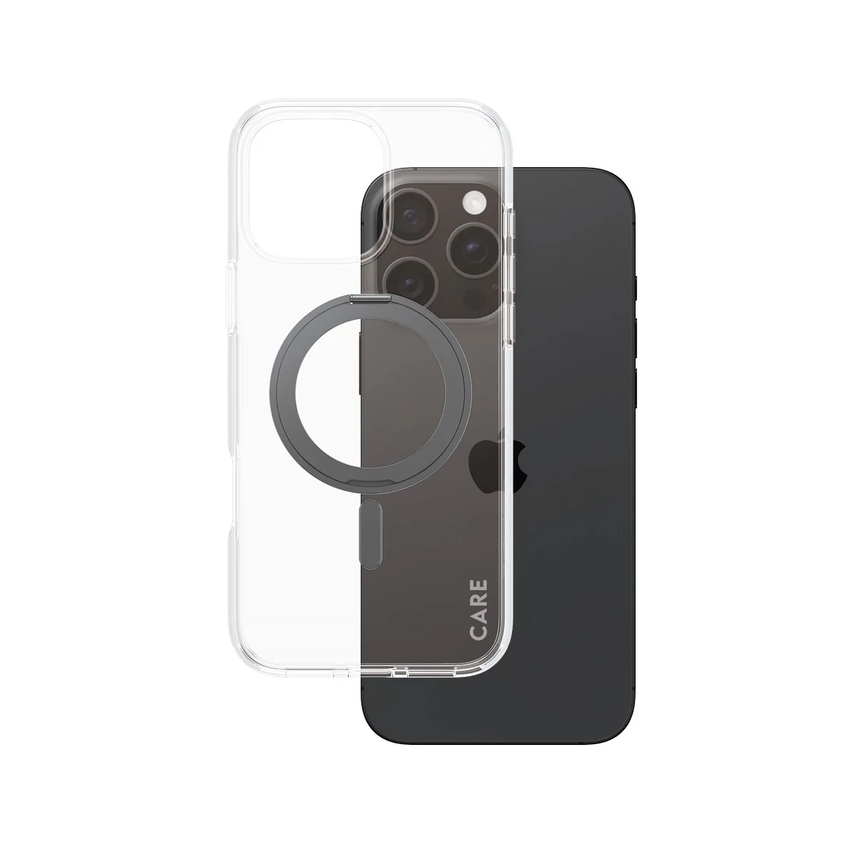 CARE⢠by PanzerGlass® Case Transparent w. Black Kickstand & MagSafe iPhone 16 Pro Max