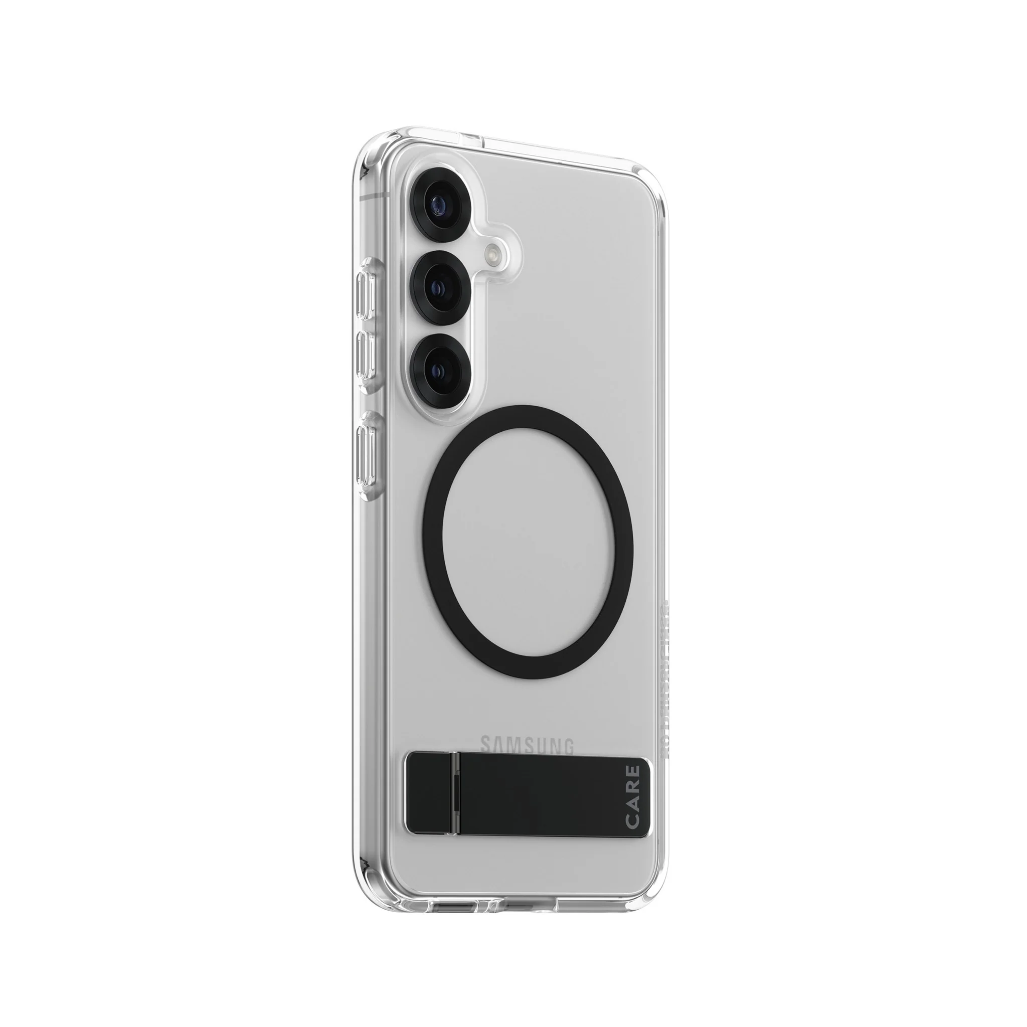 CARE™ by PanzerGlass® Kickstand Case Transparent w. Qi Samsung Galaxy S25