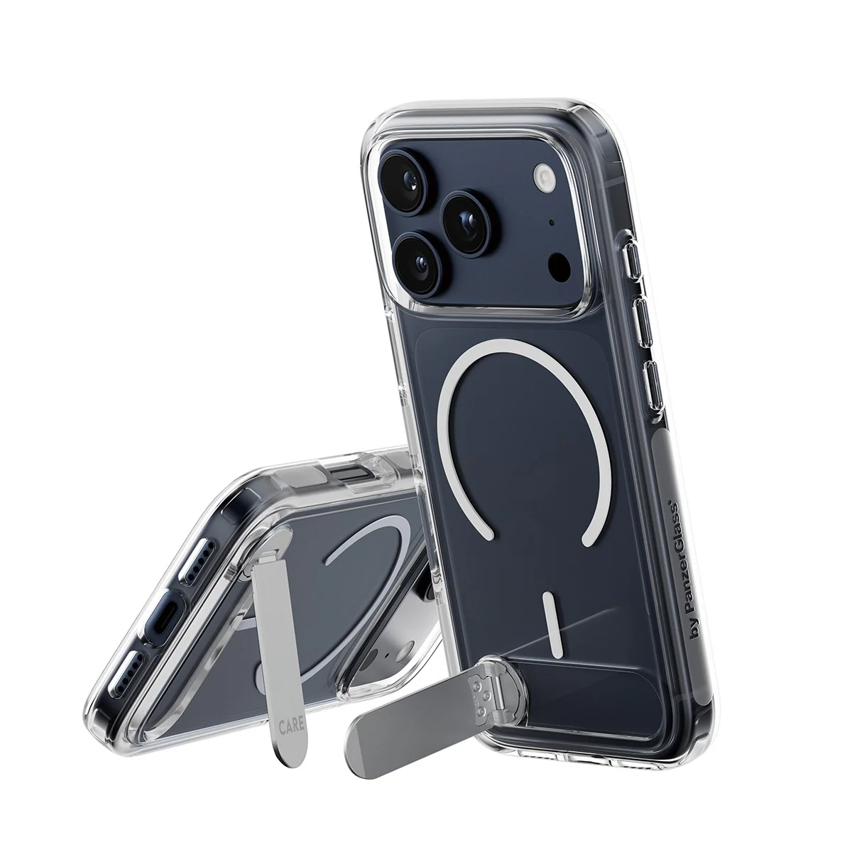 CARE⢠by PanzerGlass® Kickstand Case Transparent w. MagSafe iPhone 17 Pro