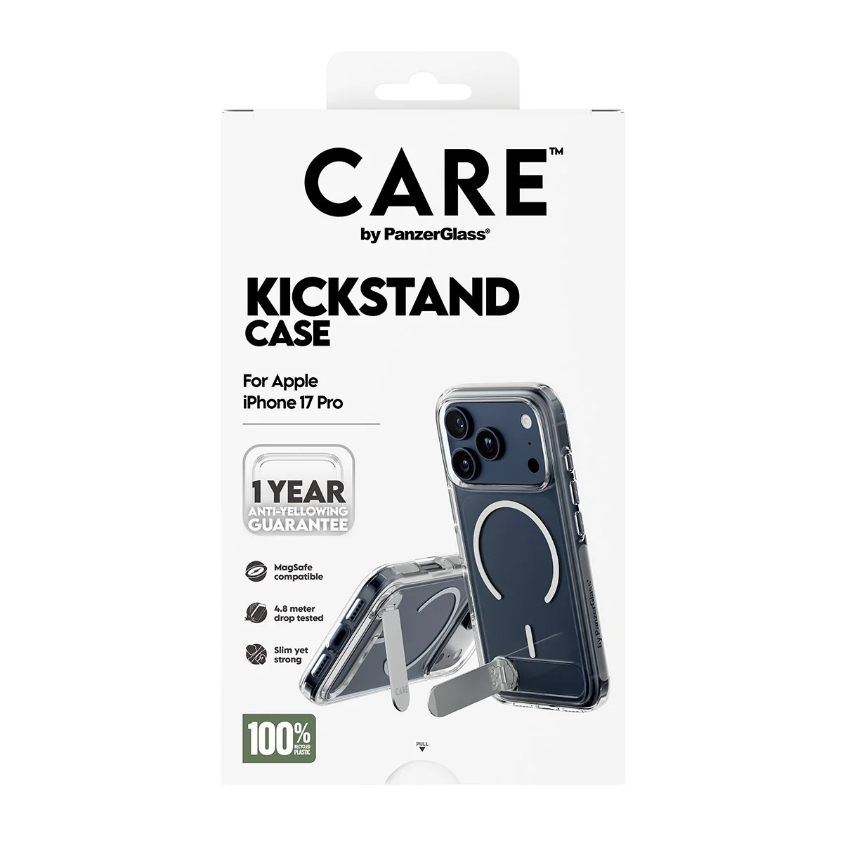 CARE⢠by PanzerGlass® Kickstand Case Transparent w. MagSafe iPhone 17 Pro - Image 3