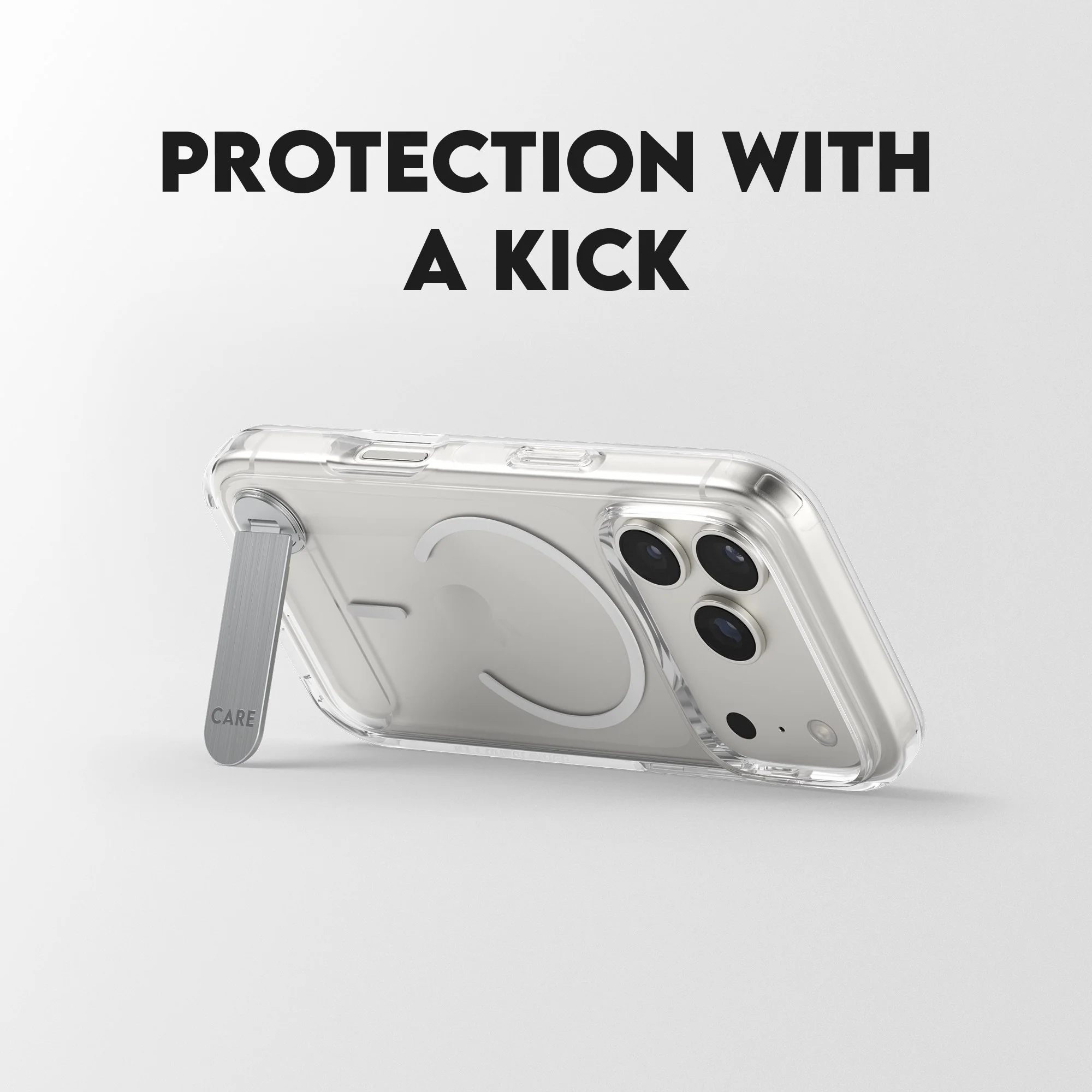 CARE⢠by PanzerGlass® Kickstand Case Transparent w. MagSafe iPhone 17 Pro - Image 6