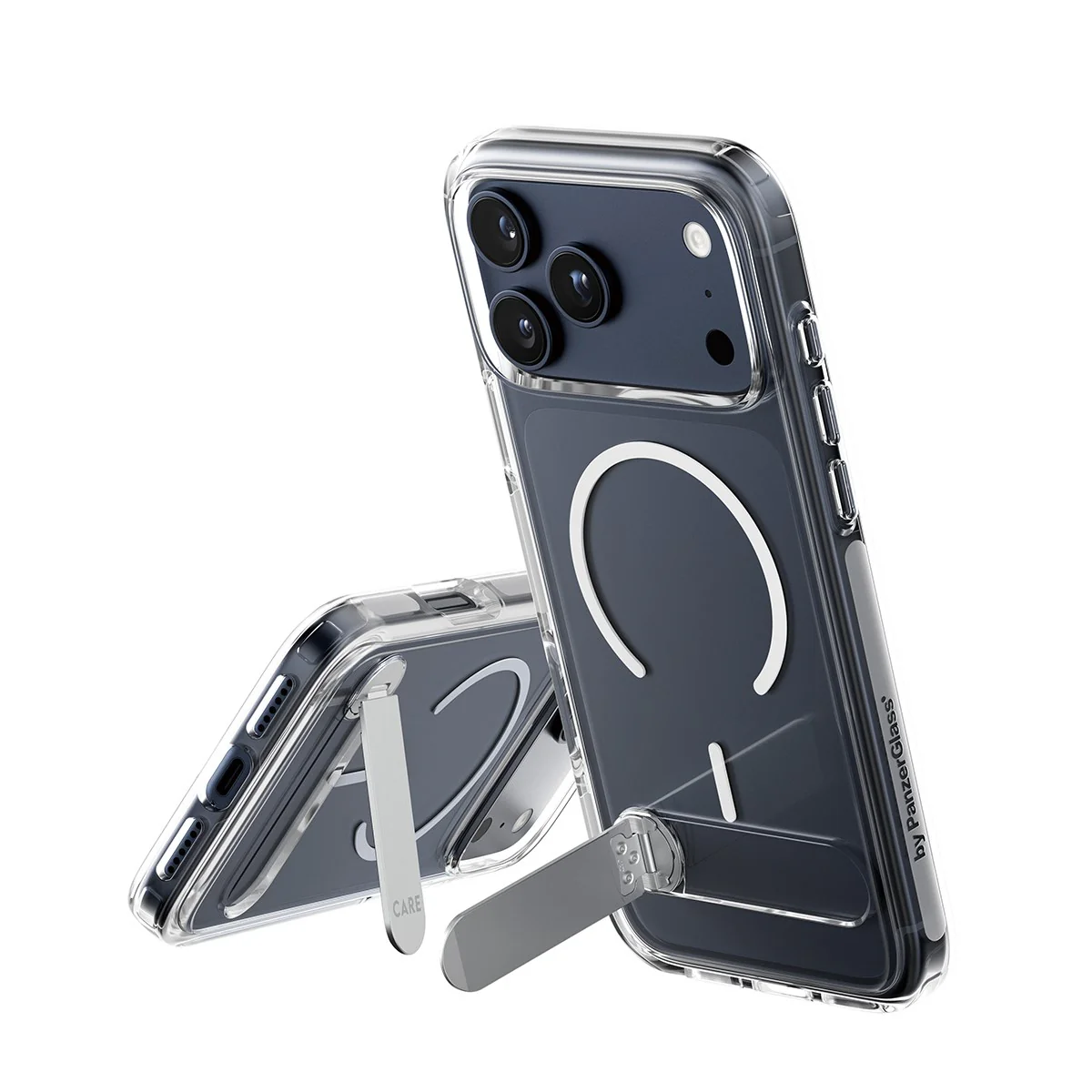 CARE⢠by PanzerGlass® Kickstand Case Transparent w. MagSafe iPhone 17 Pro Max