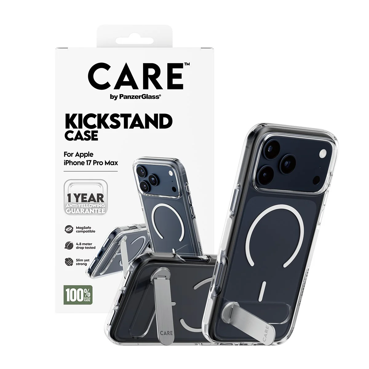 CARE⢠by PanzerGlass® Kickstand Case Transparent w. MagSafe iPhone 17 Pro Max - Image 5