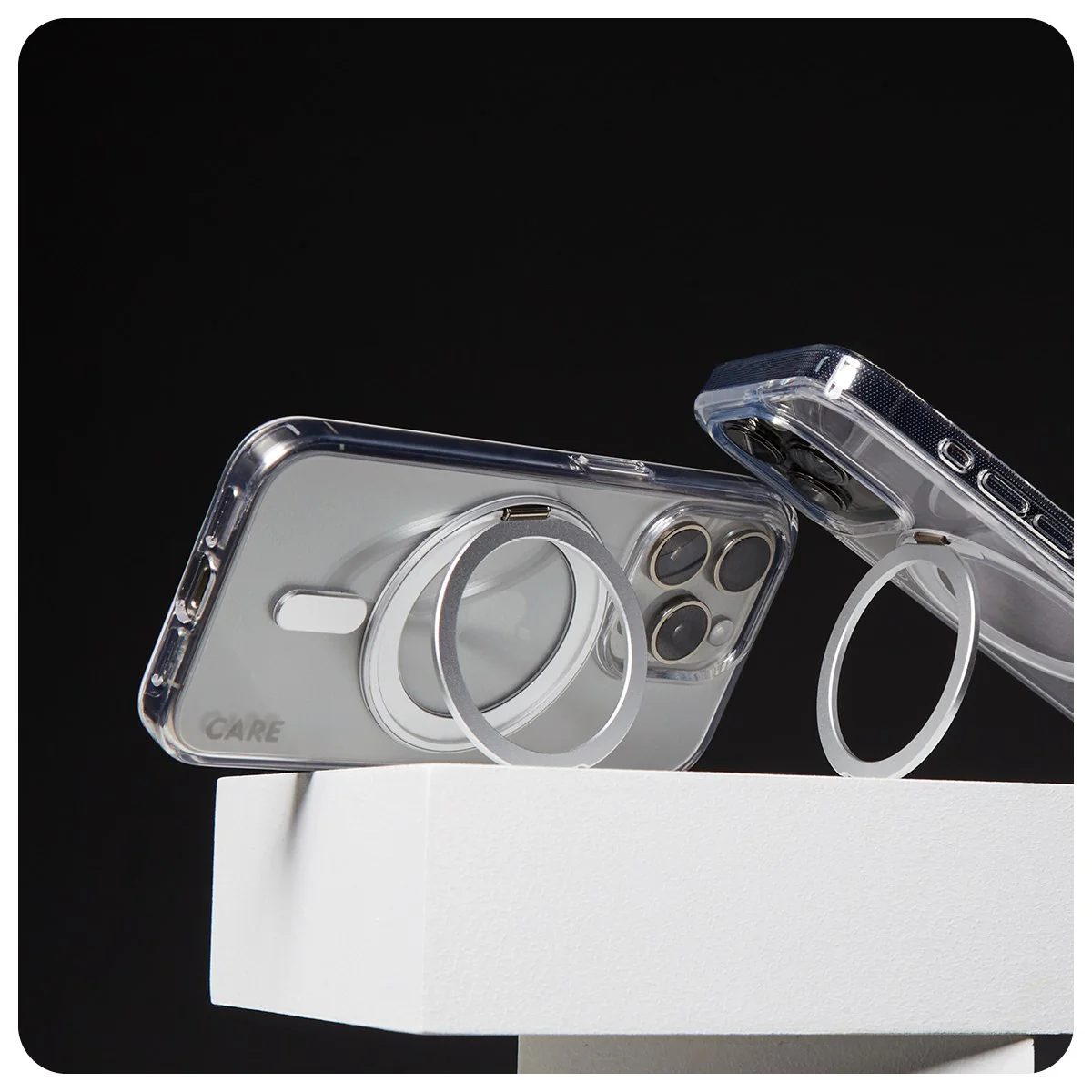 CARE⢠by PanzerGlass® Case Transparent w. Silver Kickstand & MagSafe iPhone 16 - Image 5