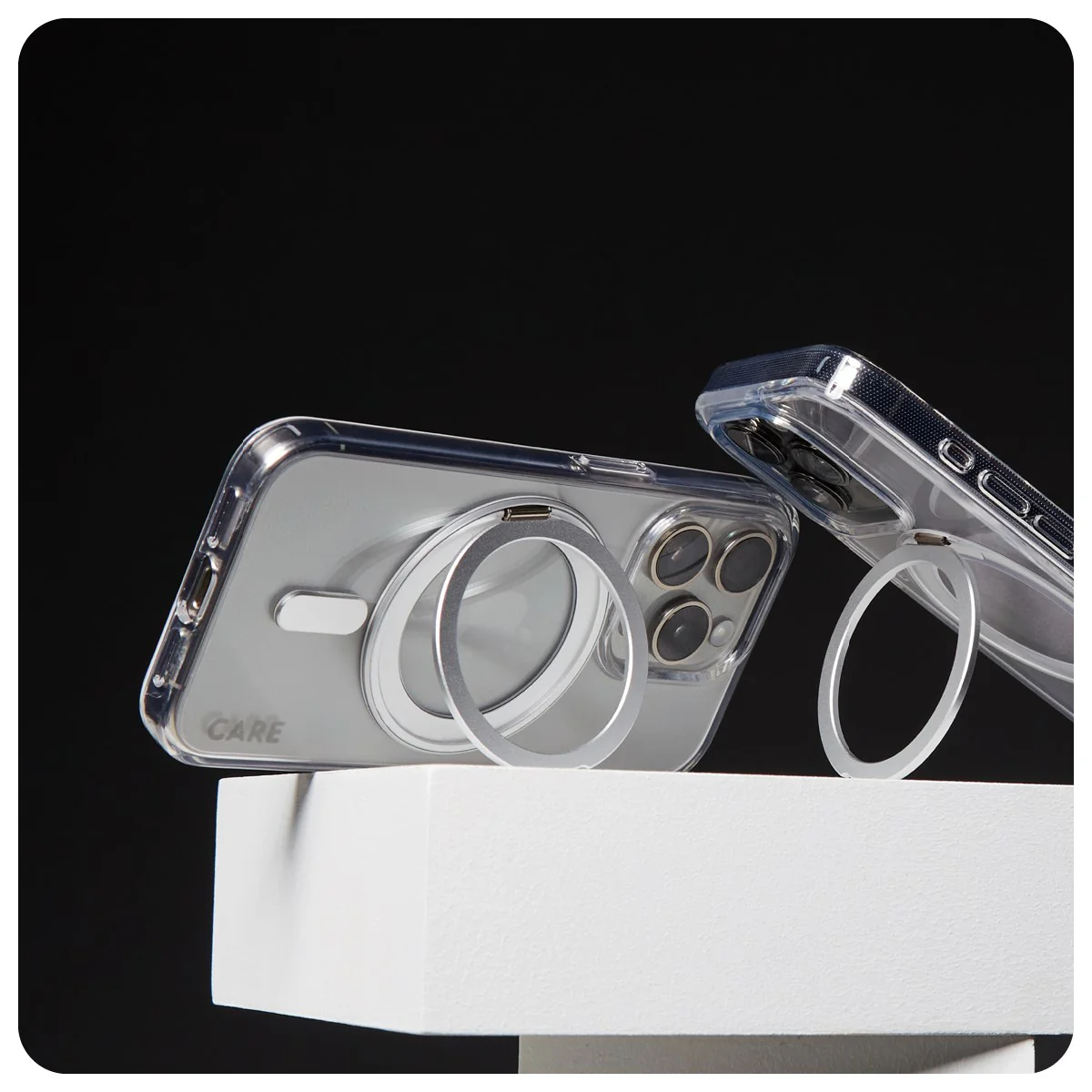 CARE⢠by PanzerGlass® Case Transparent w. Silver Kickstand & MagSafe iPhone 16 Pro Max - Image 5