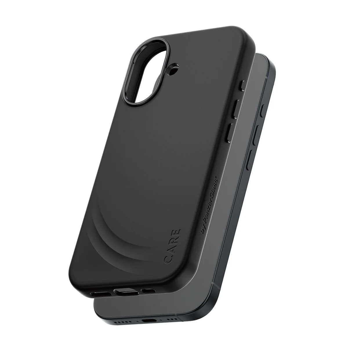 CARE⢠by PanzerGlass® Flow Case Black w. Haptic Button & MagSafe iPhone 17