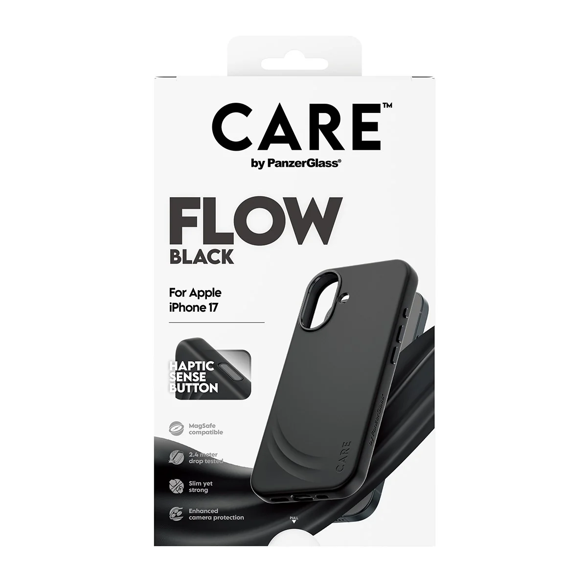 CARE⢠by PanzerGlass® Flow Case Black w. Haptic Button & MagSafe iPhone 17 - Image 3