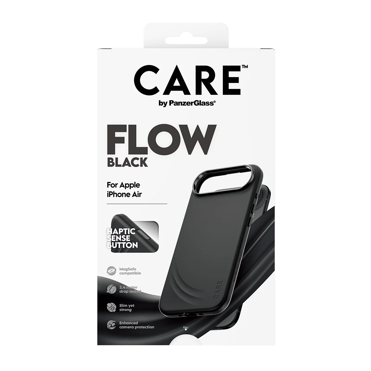 CARE™ by PanzerGlass® Flow Case Black w. Haptic Button & MagSafe iPhone Air - Image 3