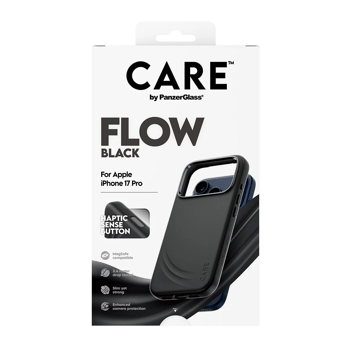 CARE⢠by PanzerGlass® Flow Case Black w. Haptic Button & MagSafe iPhone 17 Pro - Image 3