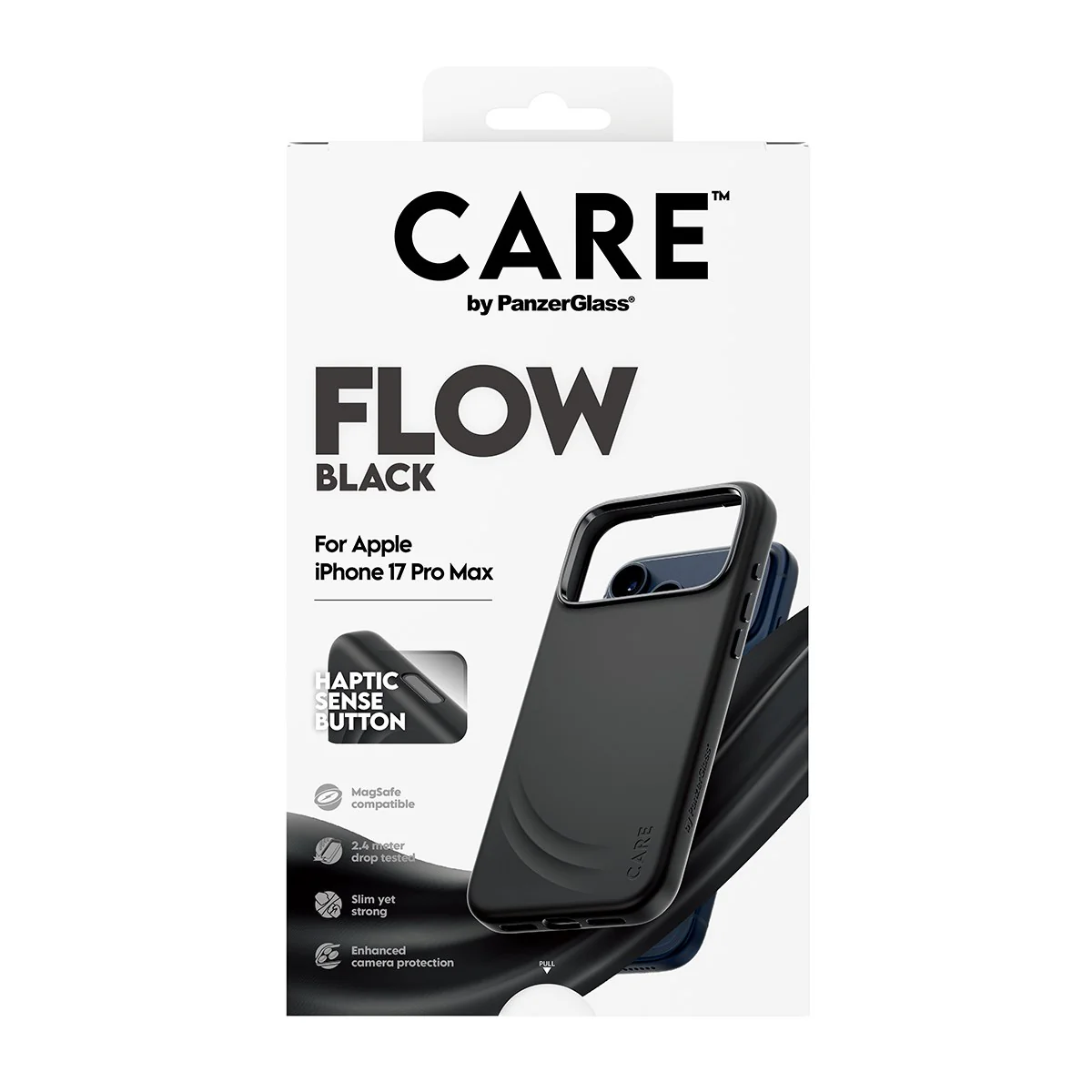 CARE⢠by PanzerGlass® Flow Case Black w. Haptic Button & MagSafe iPhone 17 Pro Max - Image 3