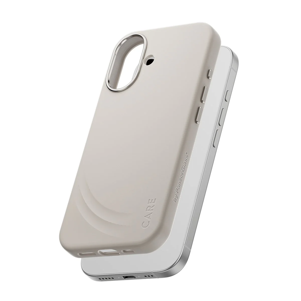 CARE⢠by PanzerGlass® Flow Case Vanilla w. Haptic Button & MagSafe iPhone 17
