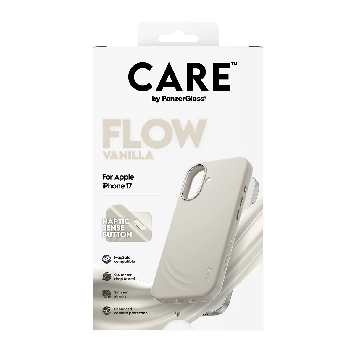 CARE⢠by PanzerGlass® Flow Case Vanilla w. Haptic Button & MagSafe iPhone 17 - Image 3