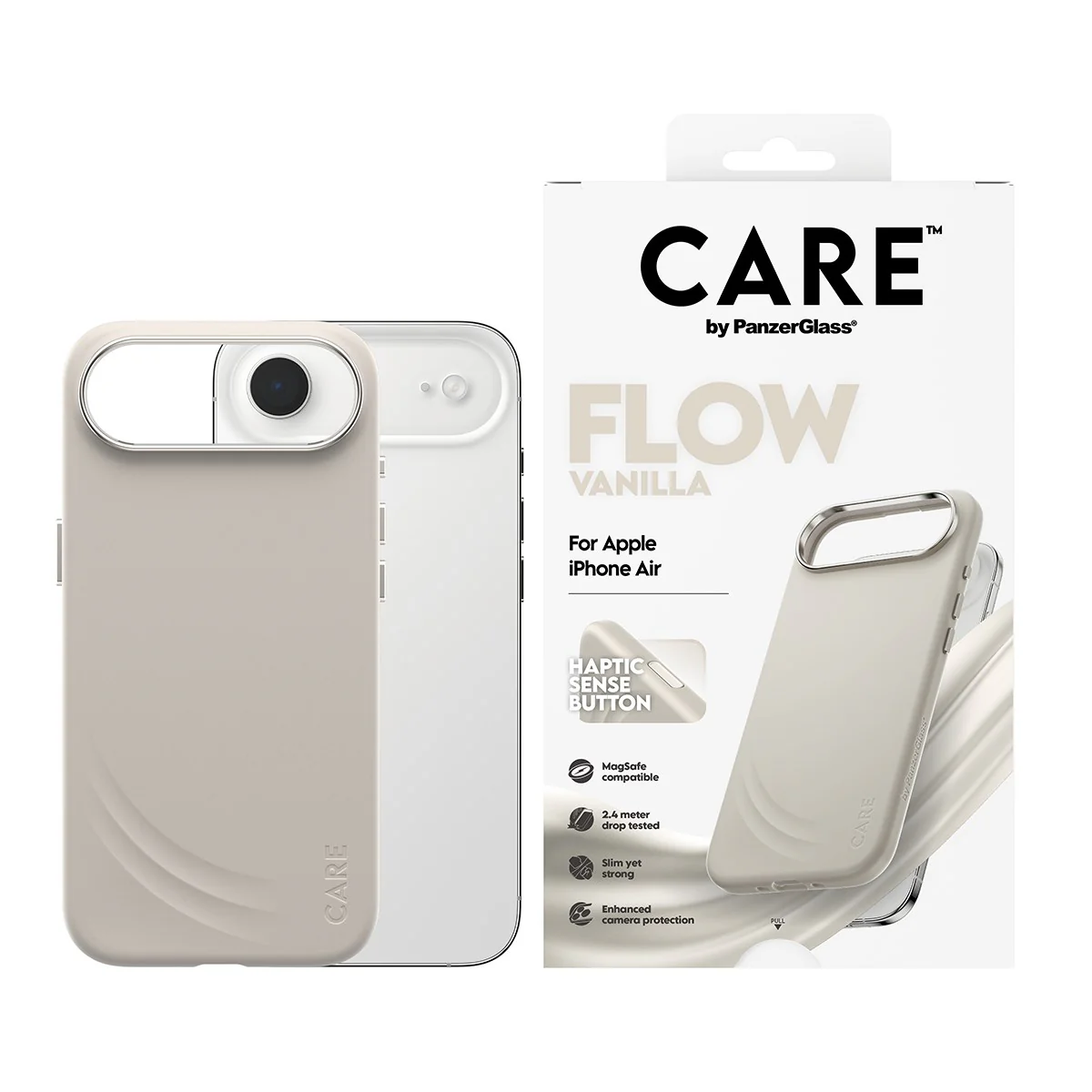 CARE⢠by PanzerGlass® Flow Case Vanilla w. Haptic Button & MagSafe iPhone Air - Image 2