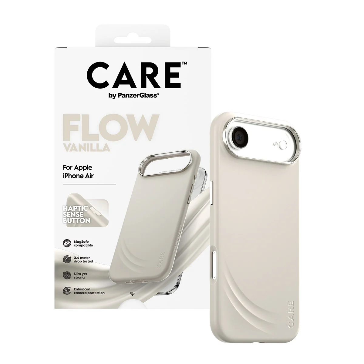 CARE⢠by PanzerGlass® Flow Case Vanilla w. Haptic Button & MagSafe iPhone Air - Image 6