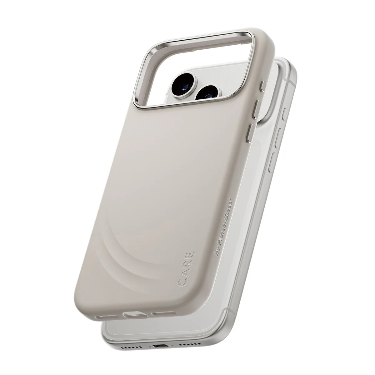 CARE⢠by PanzerGlass® Flow Case Vanilla w. Haptic Button & MagSafe iPhone 17 Pro Max