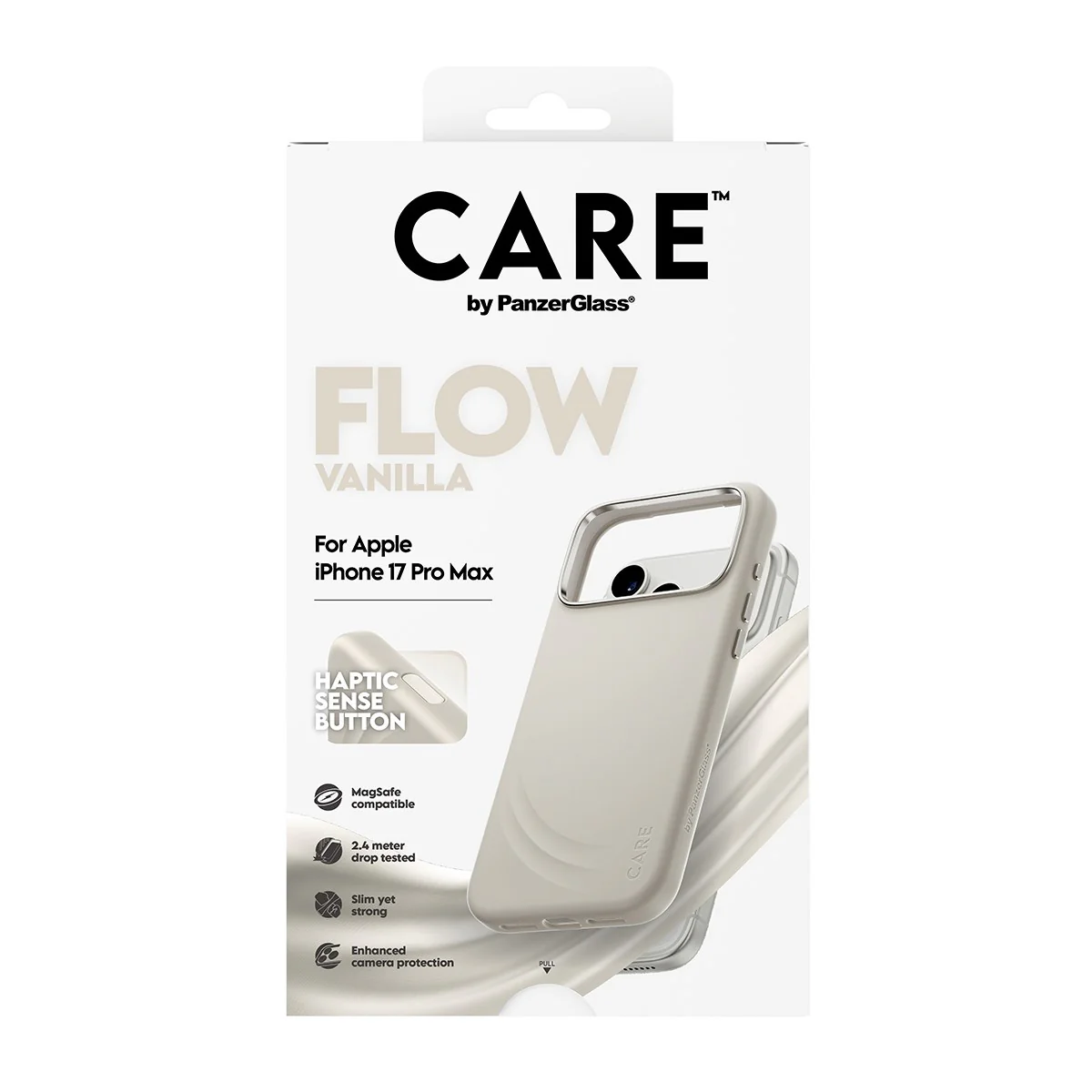 CARE⢠by PanzerGlass® Flow Case Vanilla w. Haptic Button & MagSafe iPhone 17 Pro Max - Image 3