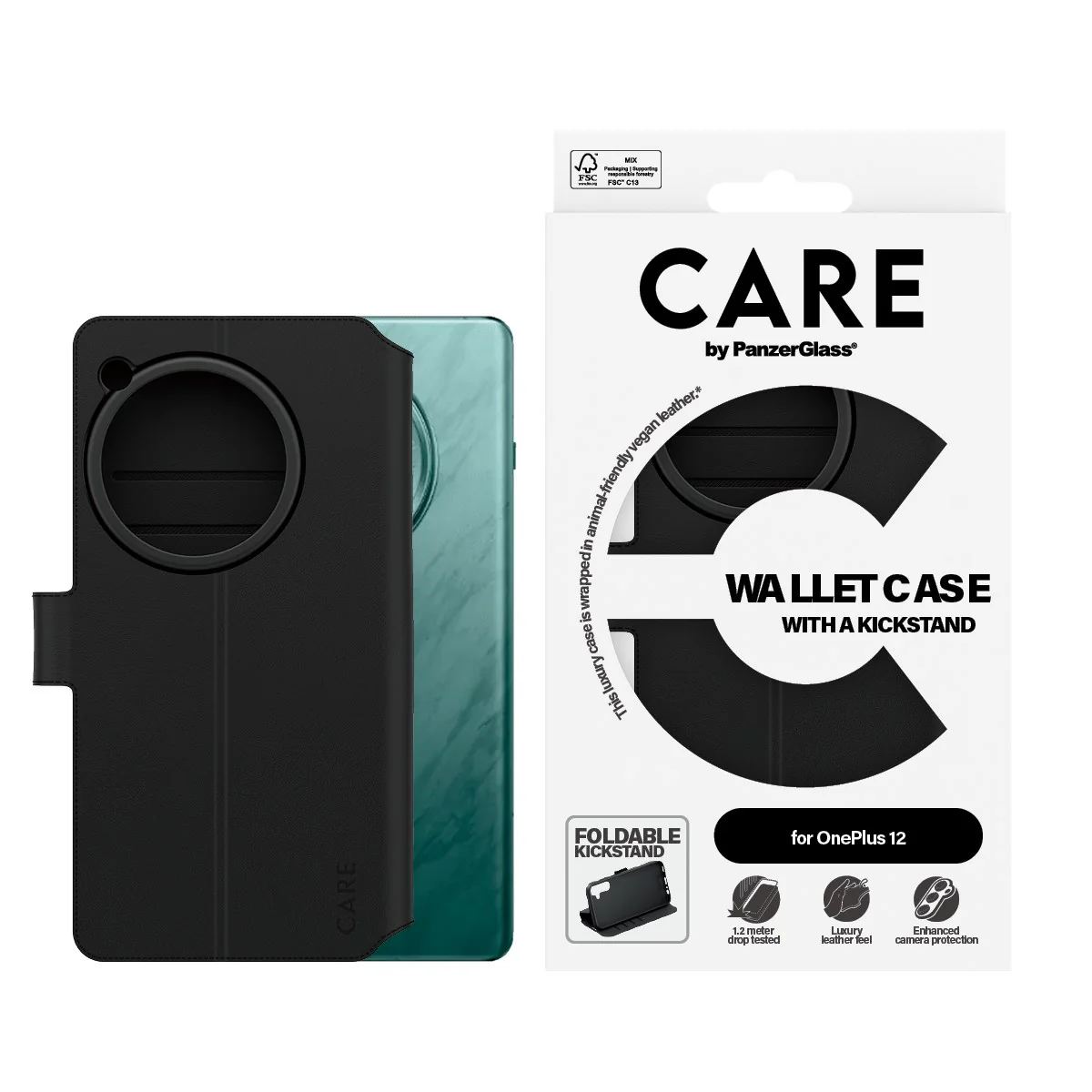 CARE™ by PanzerGlass® Wallet Case w. Kickstand OnePlus 12 - Image 2