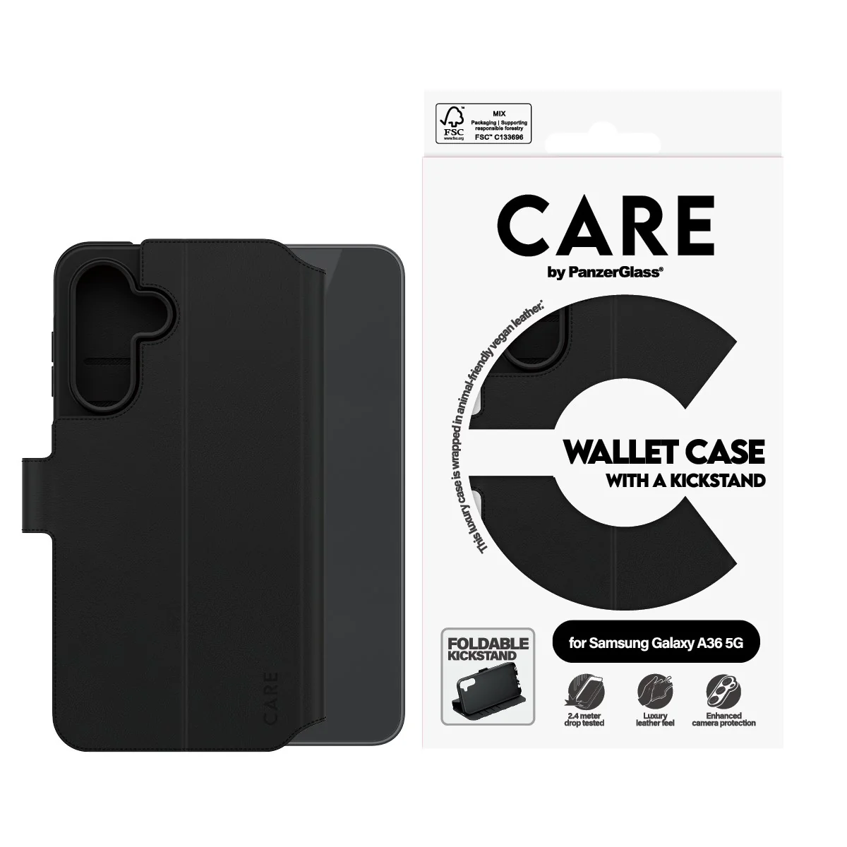 CARE⢠by PanzerGlass® Wallet Case w. Kickstand Samsung Galaxy A36 5G - Image 3