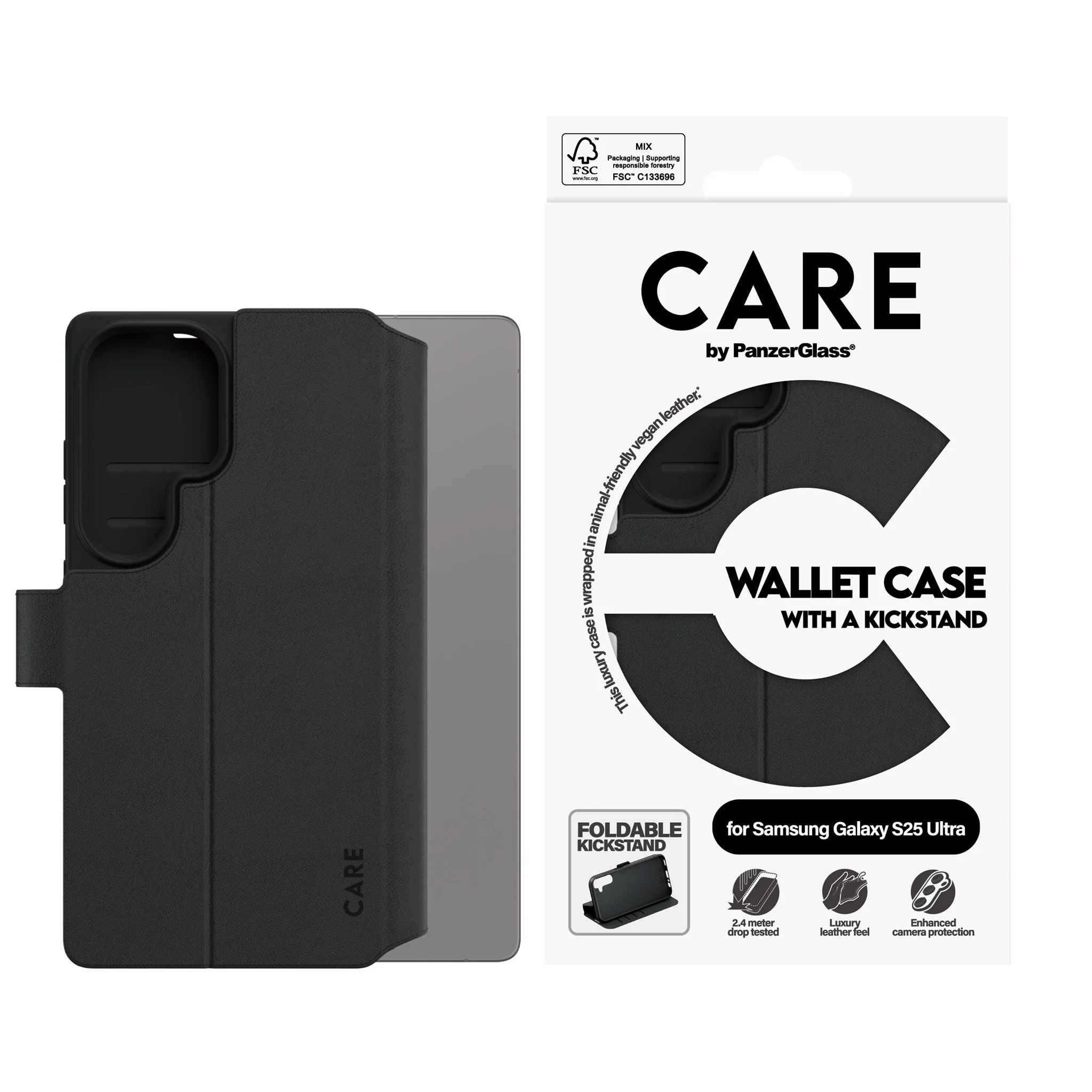 CARE™ by PanzerGlass® Wallet Case w. Kickstand Samsung Galaxy S25 Ultra - Image 3
