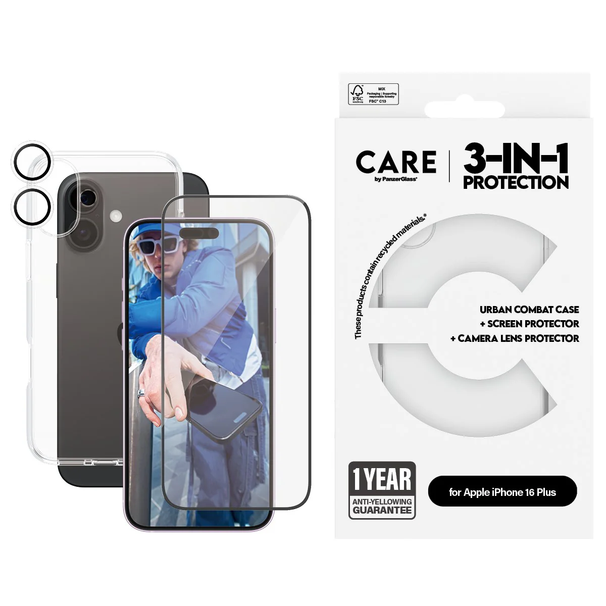 PanzerGlass® | CARE™ by PanzerGlass® 3-in-1 Bundle iPhone 16 Plus - Image 2