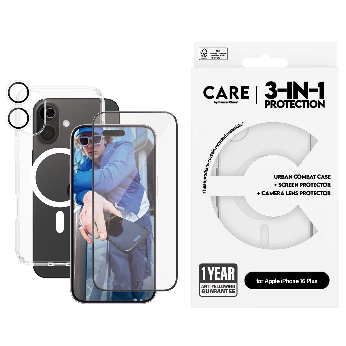 PanzerGlass® | CARE™ by PanzerGlass® 3-in-1 Bundle iPhone 16 Plus - Image 2