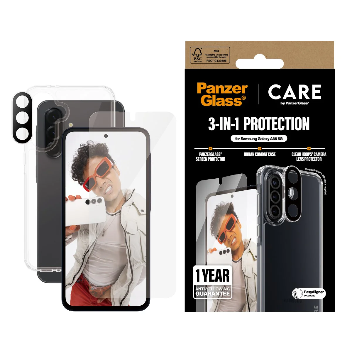 PanzerGlass® | CARE⢠by PanzerGlass® 3-in-1 Bundle Samsung Galaxy A36 5G - Image 2