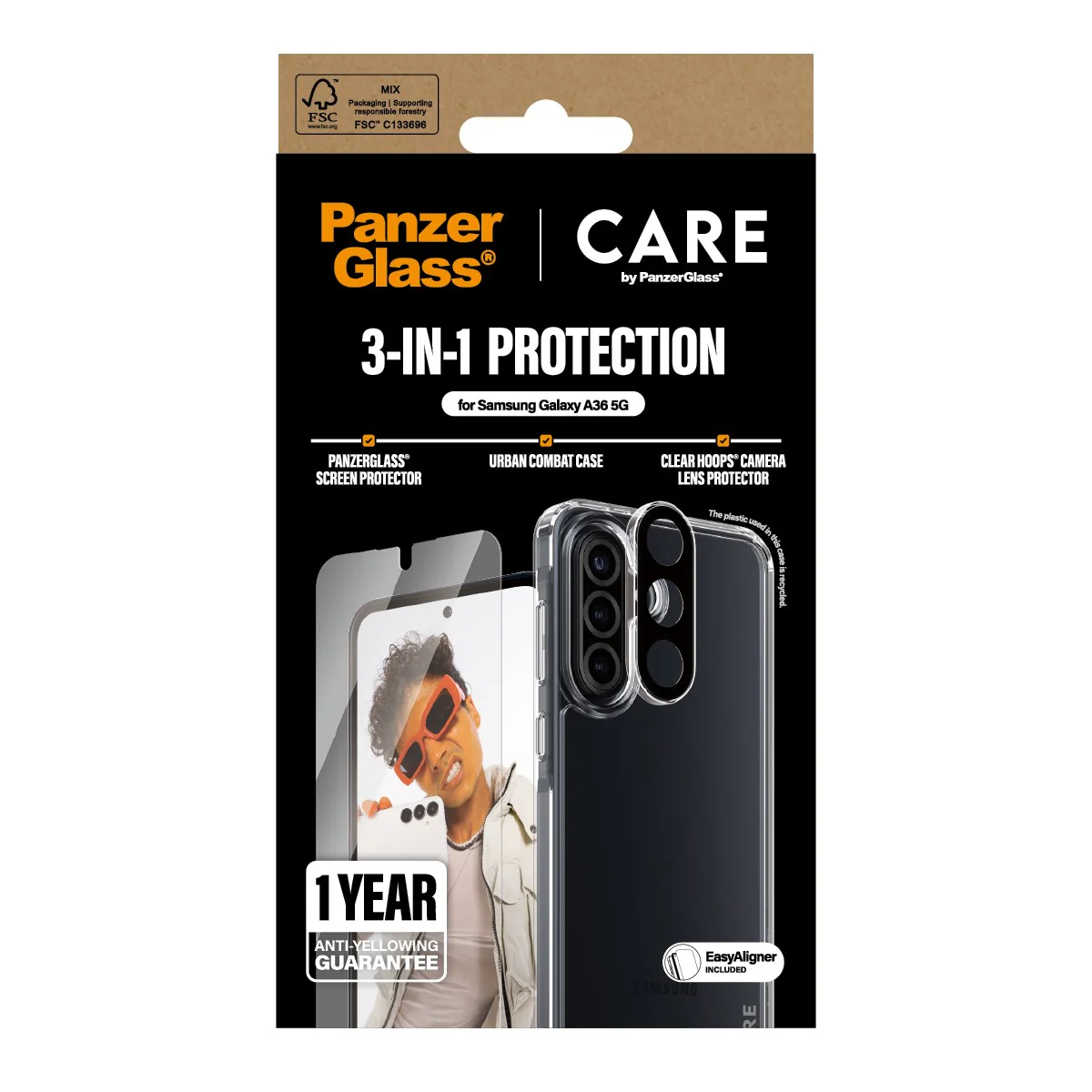 PanzerGlass® | CARE⢠by PanzerGlass® 3-in-1 Bundle Samsung Galaxy A36 5G - Image 3